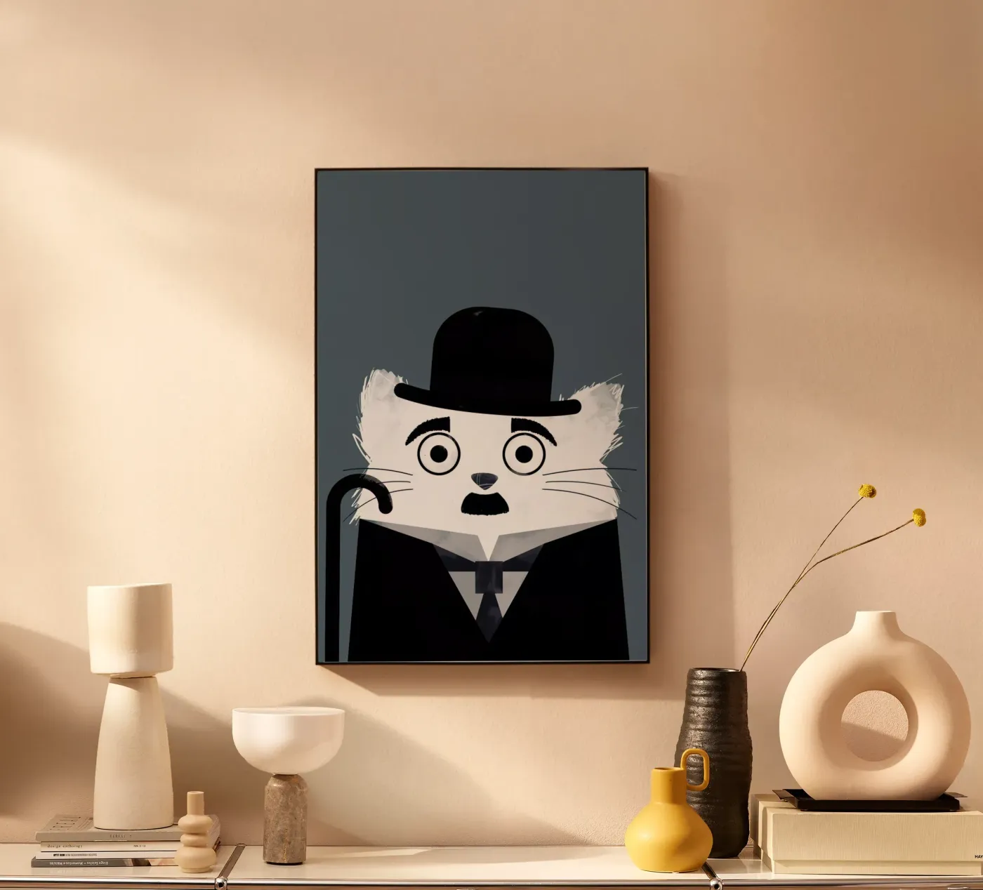 Cat - Chaplin pannello forex da Doozal