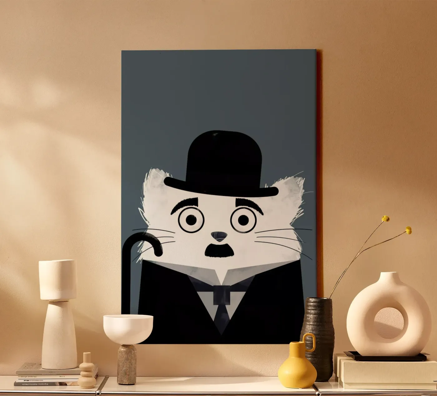 Cat - Chaplin tela da Doozal