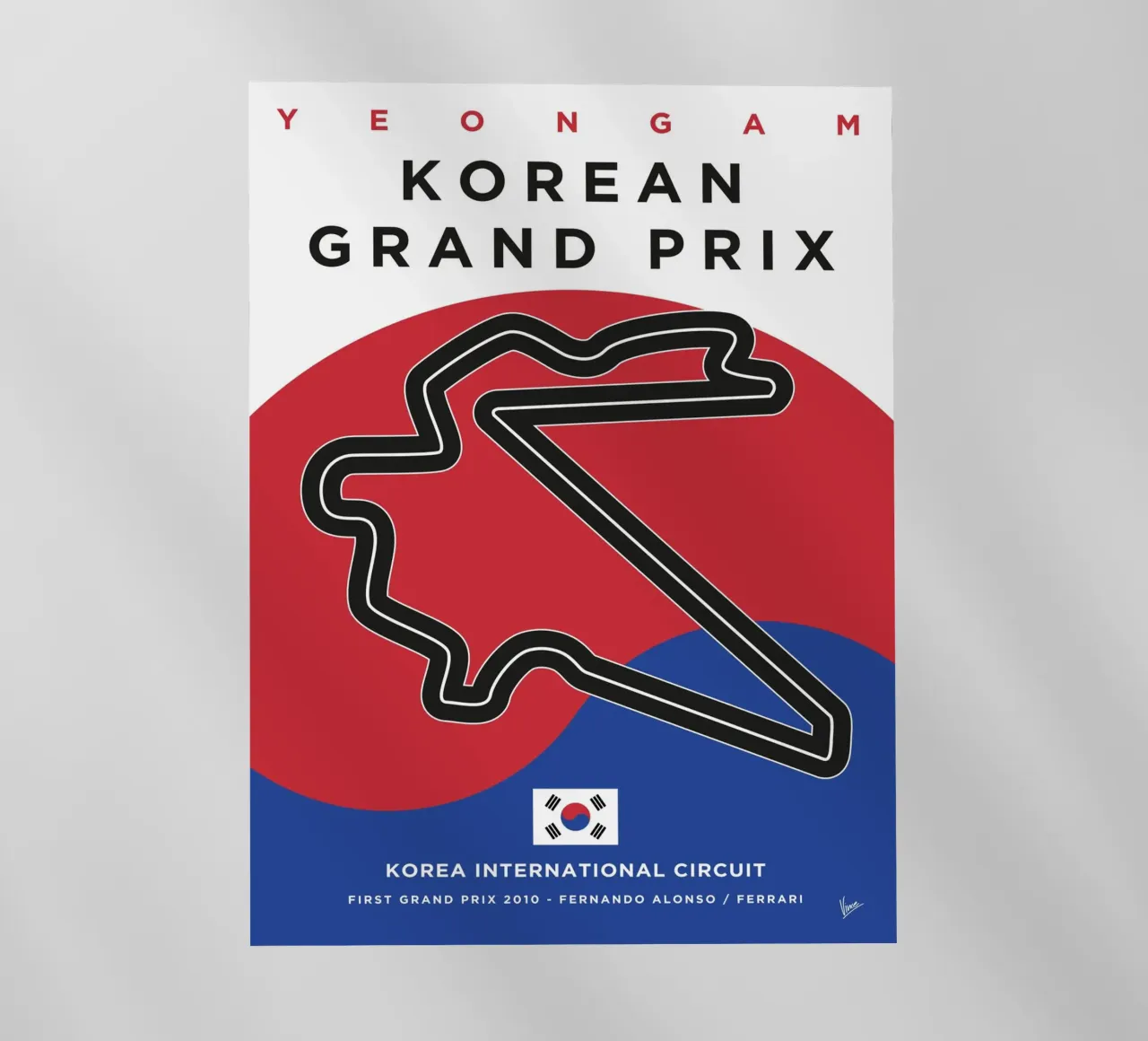 2010 F1 Korea Race Track pellicola backlit da Formula Art