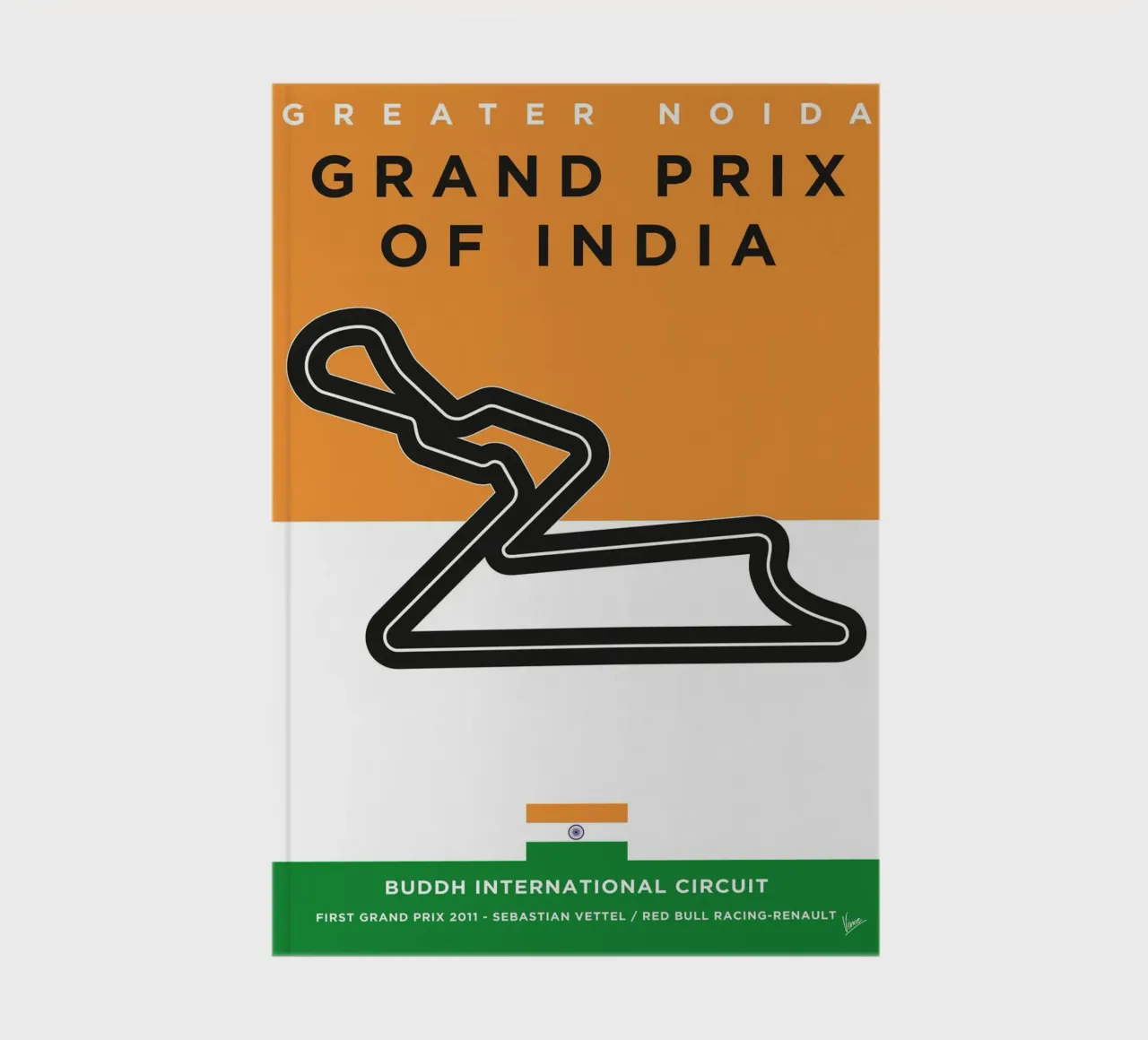 2011 F1 Buddh Race Track notebook by Formula Art
