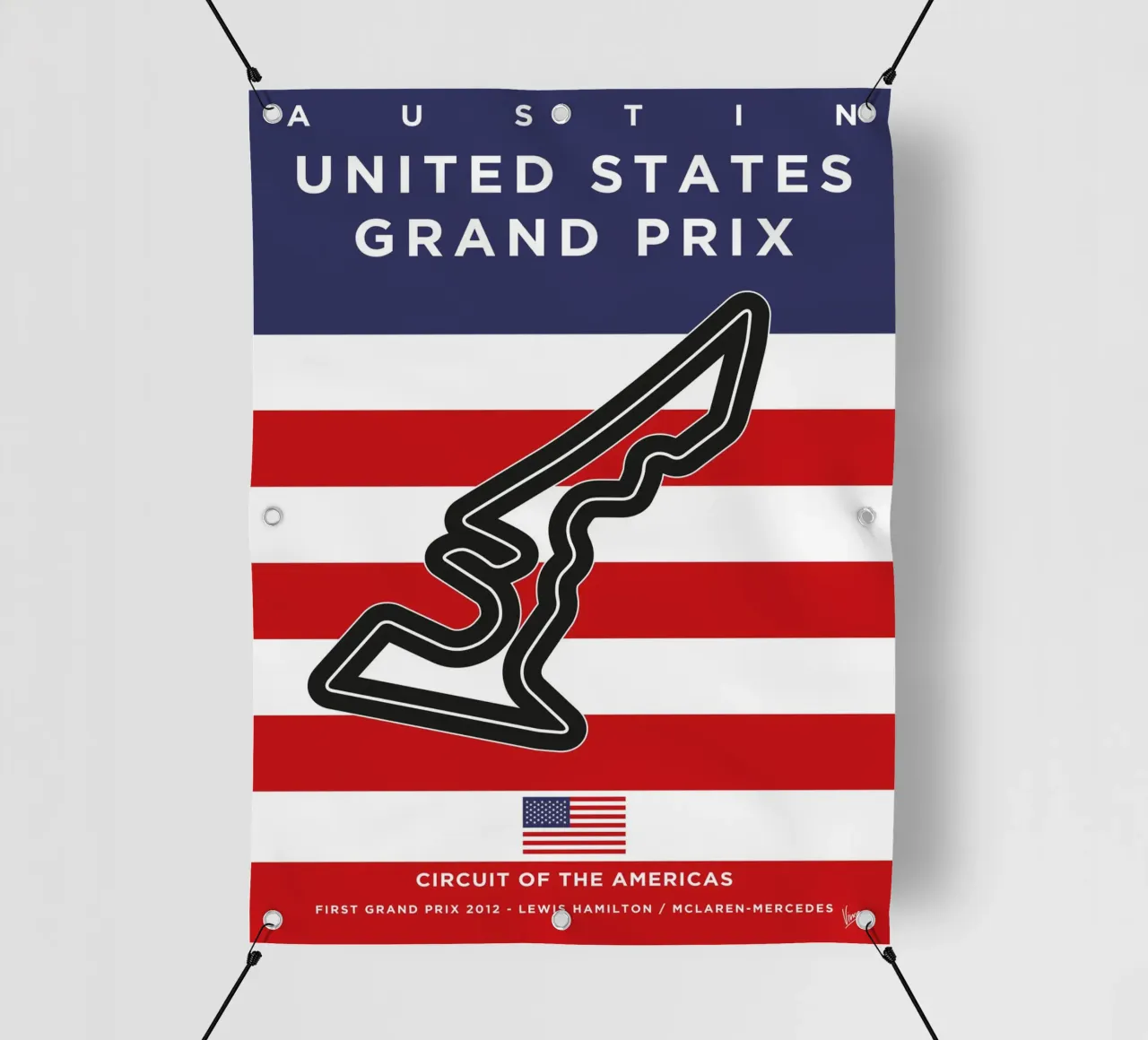 2012 F1 AUSTIN Race Track telo in pvc da Formula Art