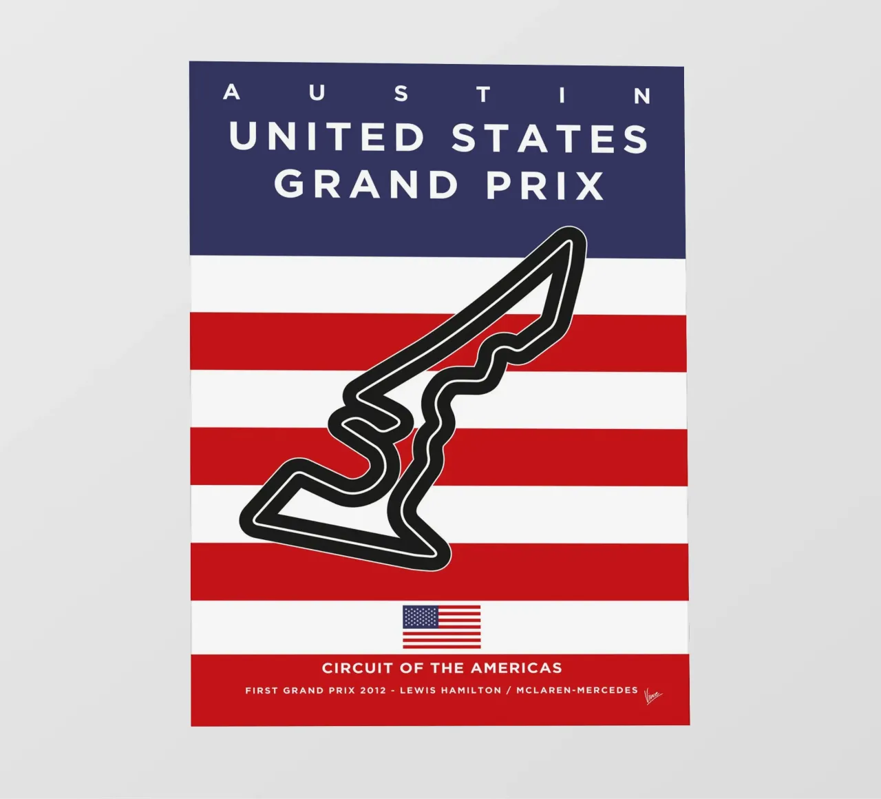 2012 F1 AUSTIN Race Track telo in pvc da Formula Art