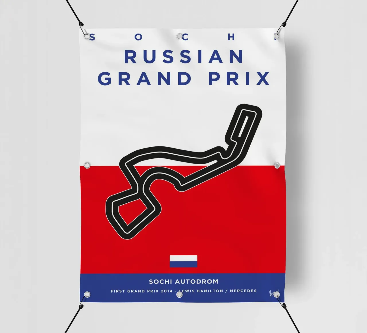 2014 F1 SOCHI Race Track telo in pvc da Formula Art