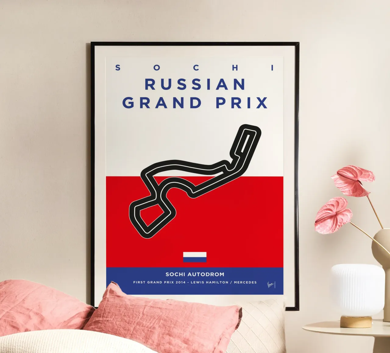 2014 F1 SOCHI Race Track poster da Formula Art
