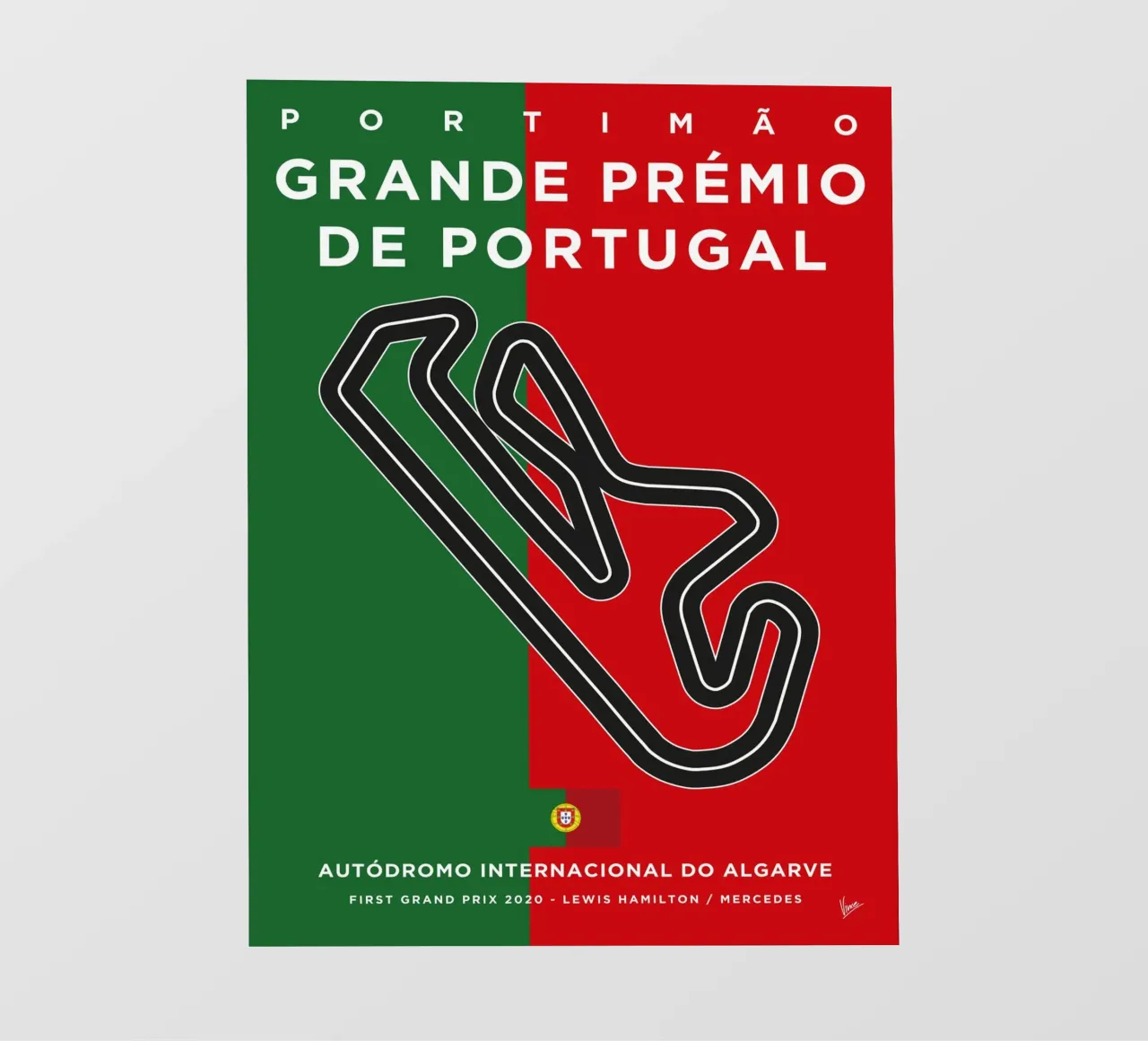 2020 F1 Algarve Race Track pellicola backlit da Formula Art