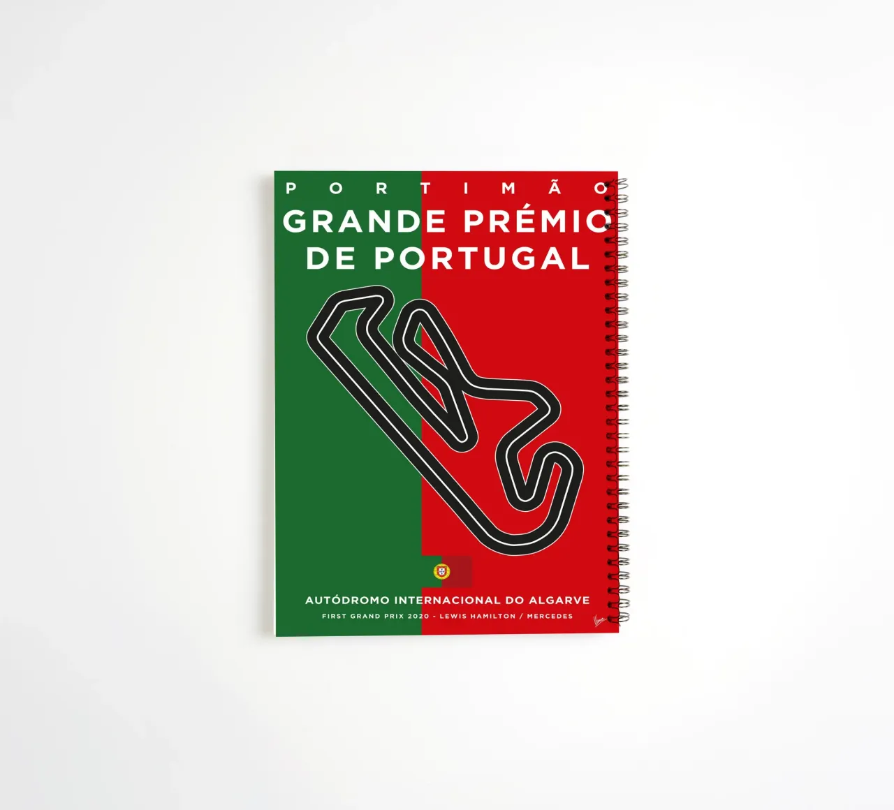 2020 F1 Algarve Race Track spiral notebook by Formula Art