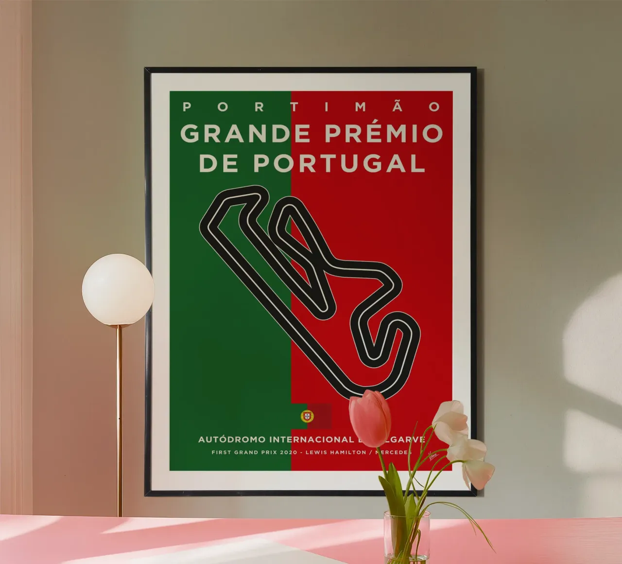 2020 F1 Algarve Race Track carta hahnemühle da Formula Art