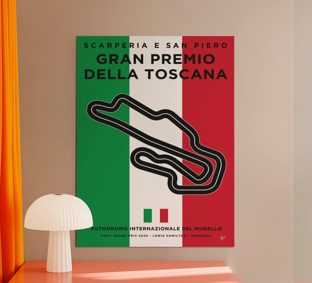 2020 F1 Mugello Race Track carta hahnemühle da Formula Art