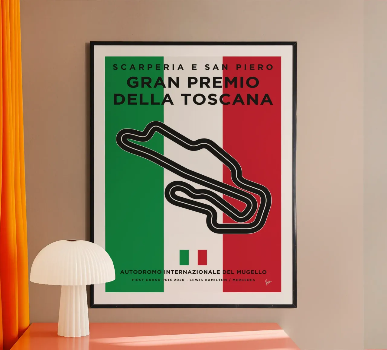2020 F1 Mugello Race Track carta hahnemühle da Formula Art