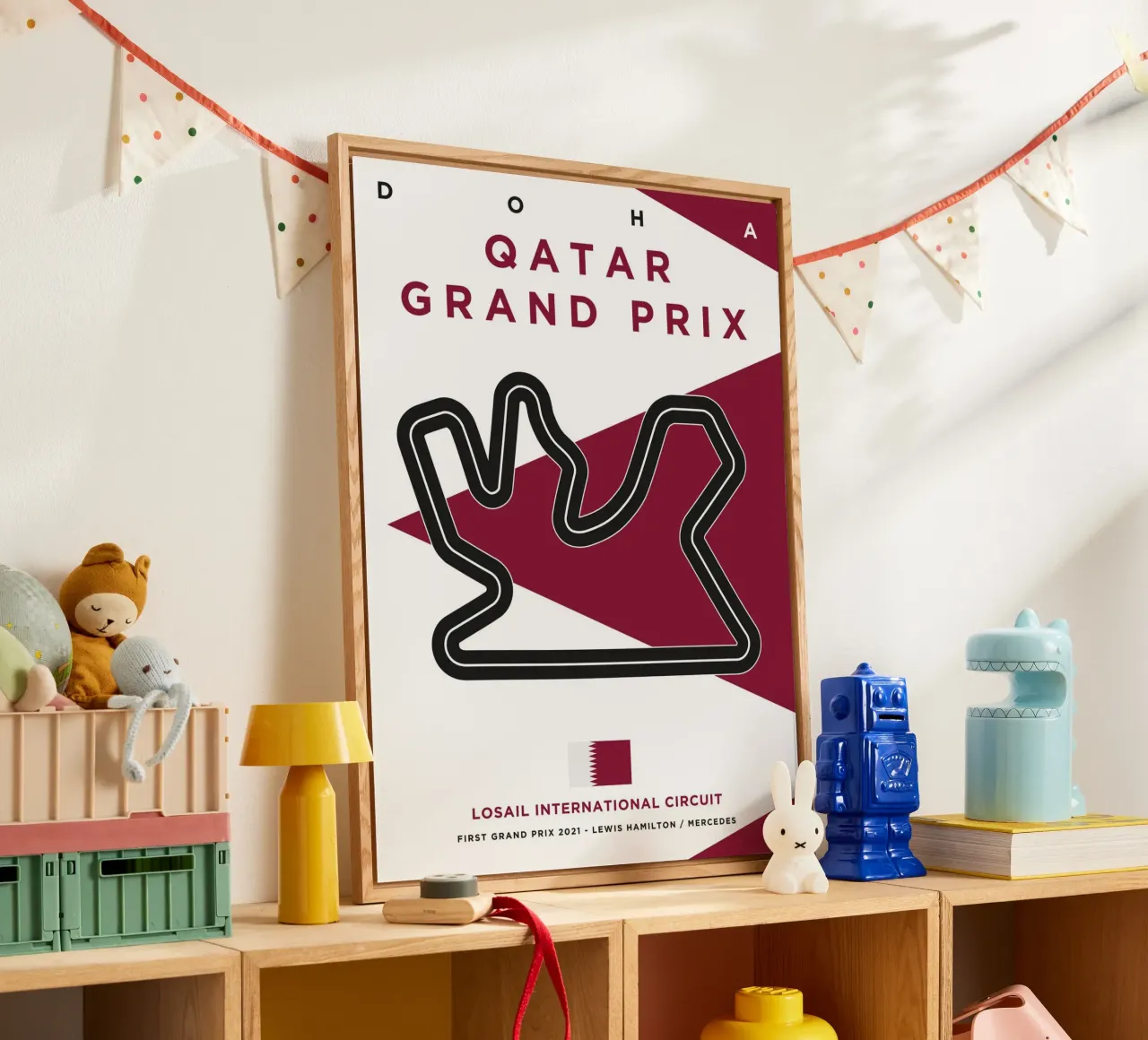 2021 F1 Losail Qatar Grand Prix Race Track plexiglass da Formula Art