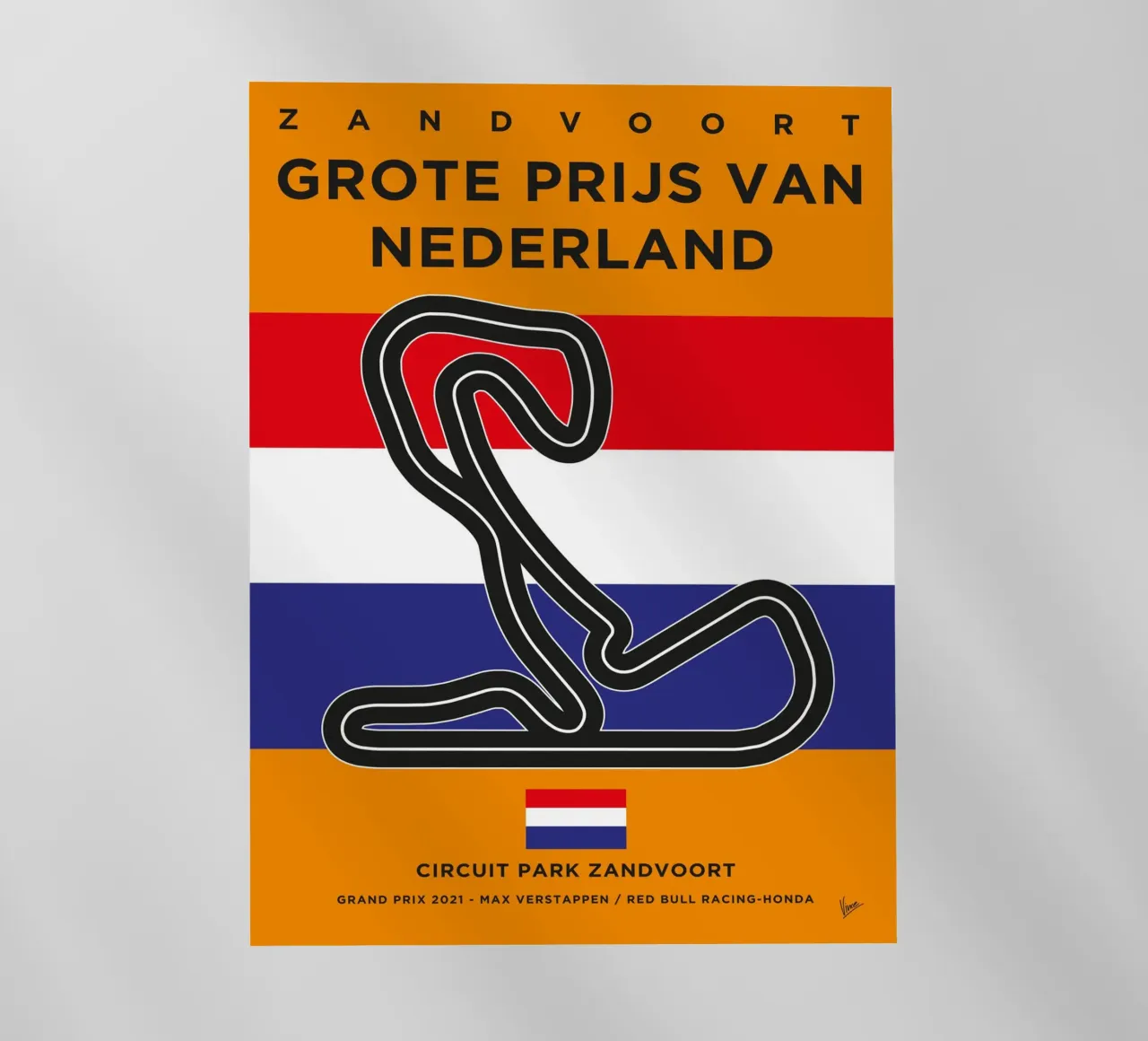 2021 F1 ZANDVOORT 2021 Race Track pellicola backlit da Formula Art