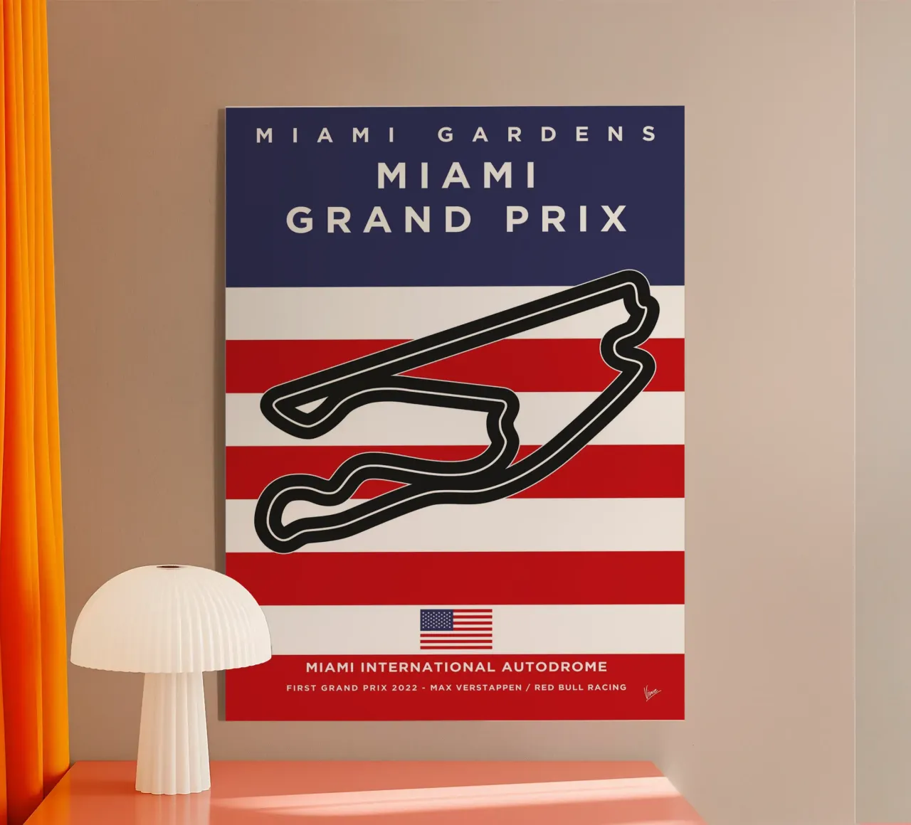 2022 F1 Miami Race Track plexiglass da Formula Art