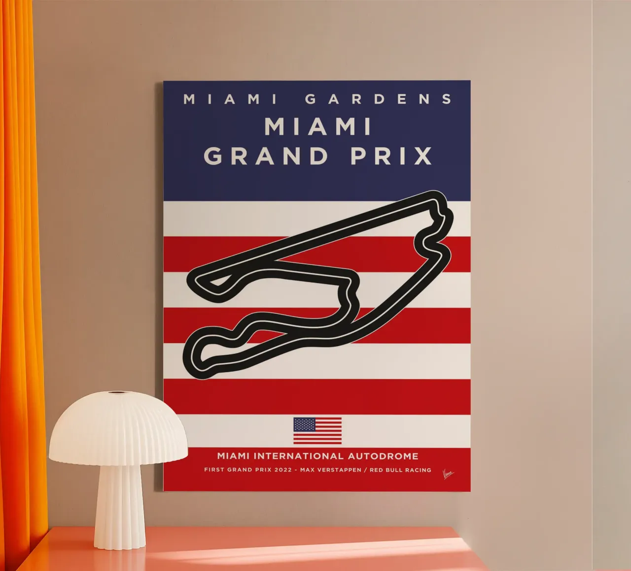 2022 F1 Miami Race Track canvas by Formula Art