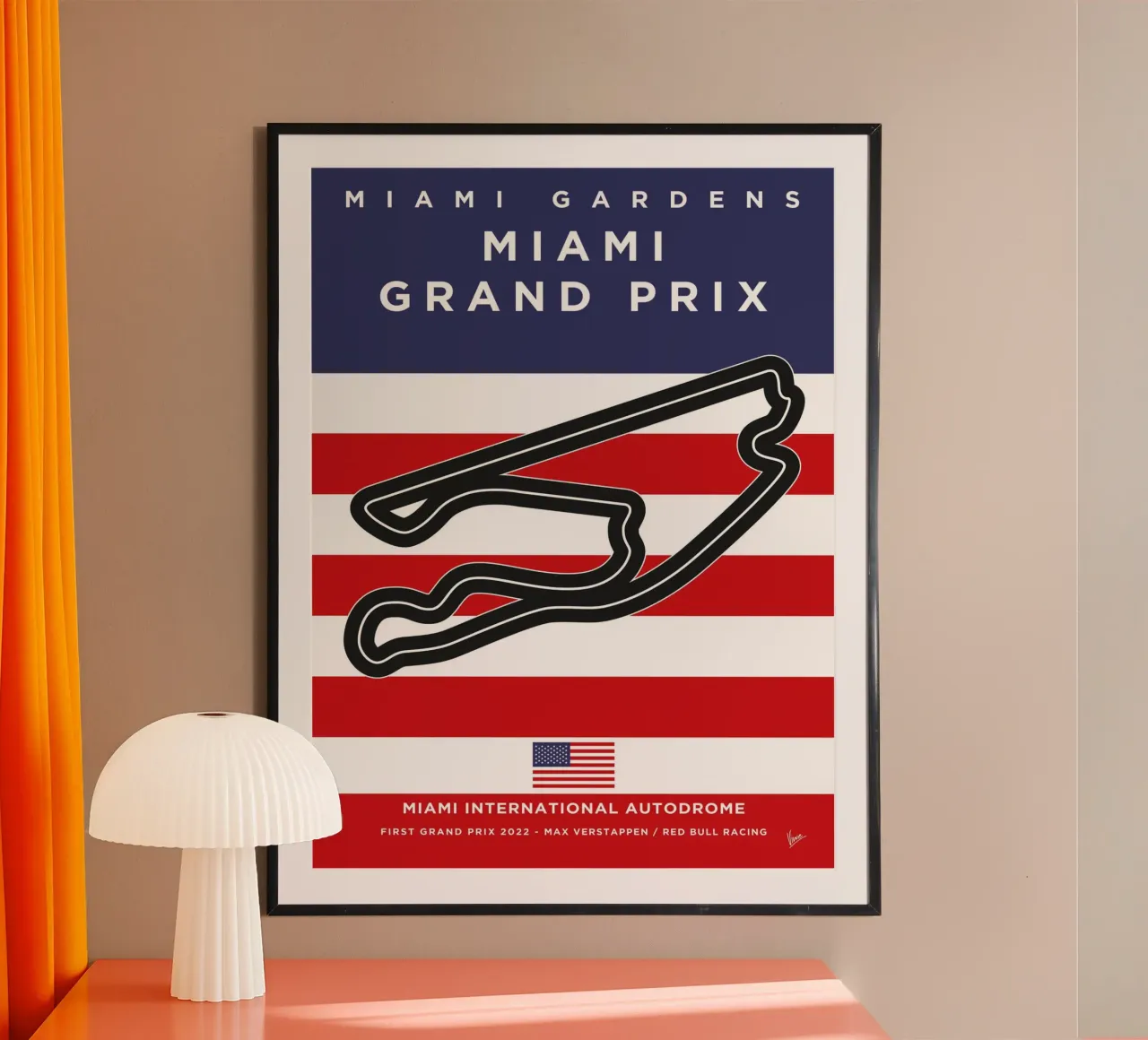 2022 F1 Miami Race Track carta hahnemühle da Formula Art