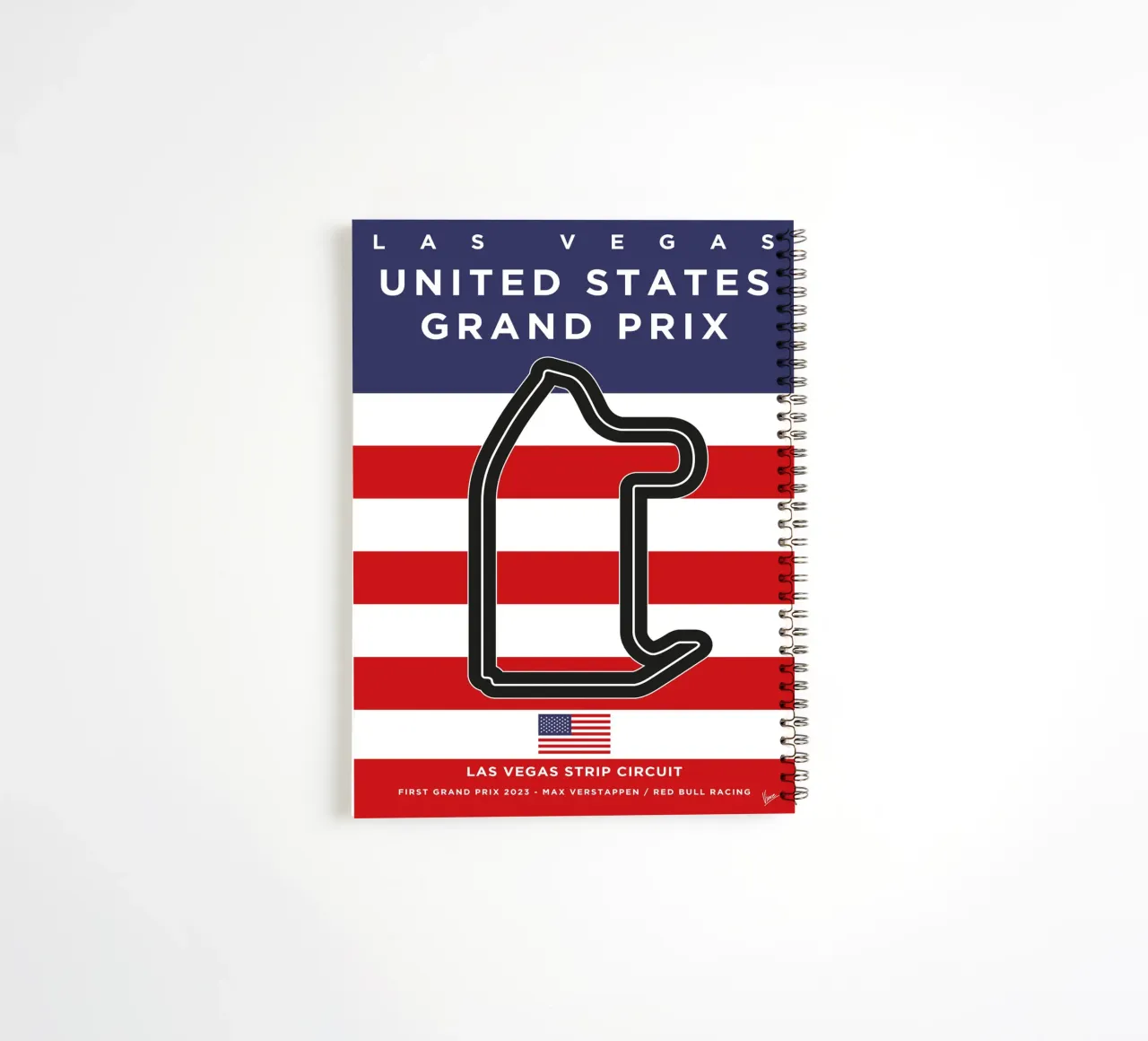 2023 F1 Las Vegas Race Track diario ad anelli da Formula Art