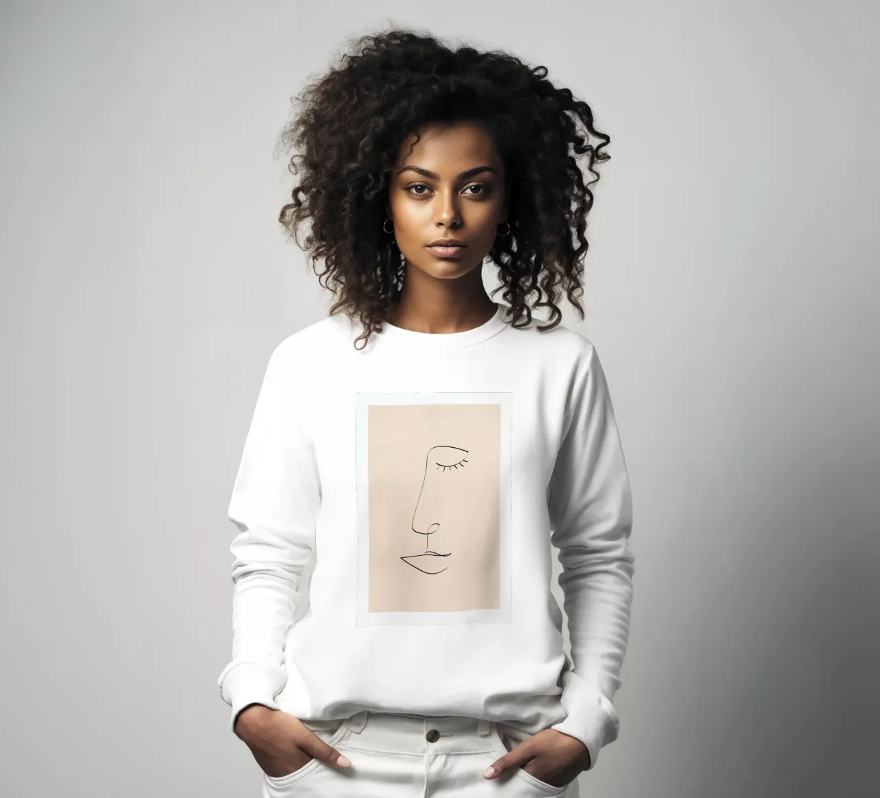 Line Portrait sweat de Pure