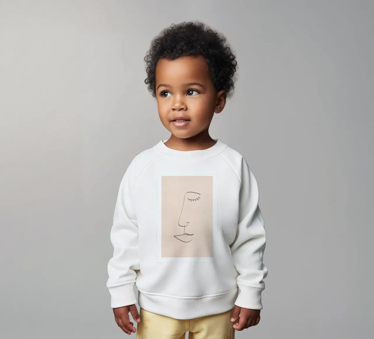 Line Portrait baby sweatshirt by Pure