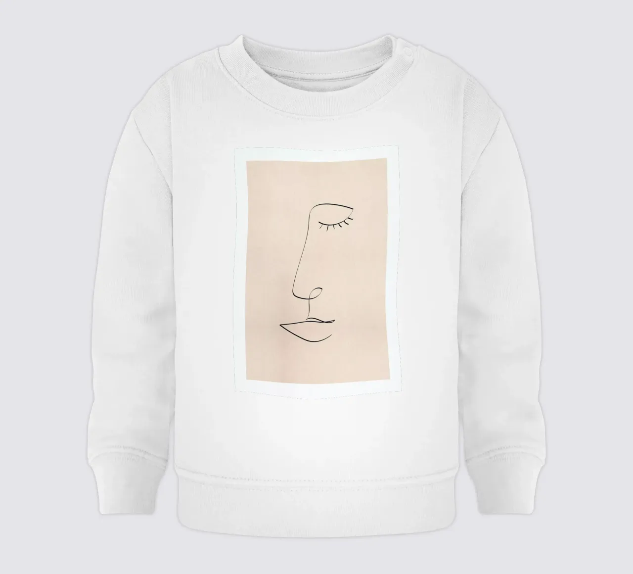 Line Portrait baby sweatshirt by Pure