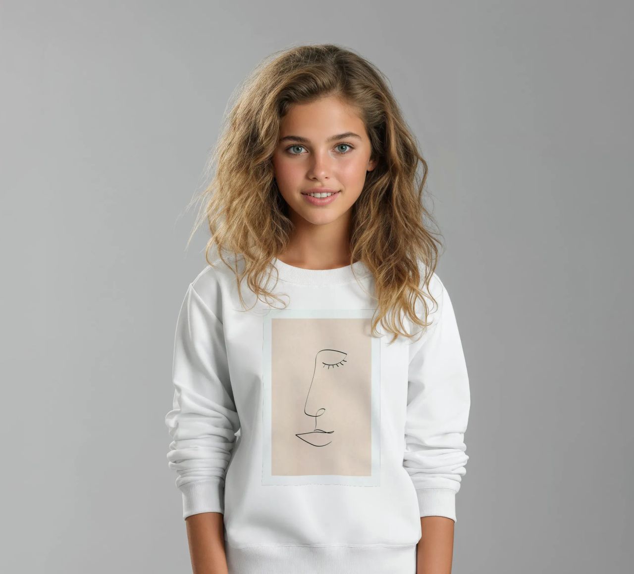 Line Portrait felpa bambino da Pure