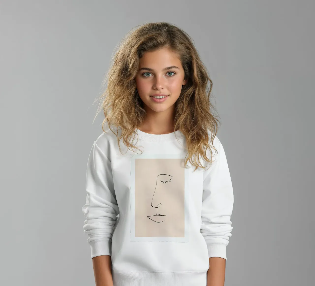 Line Portrait felpa bambino da Pure
