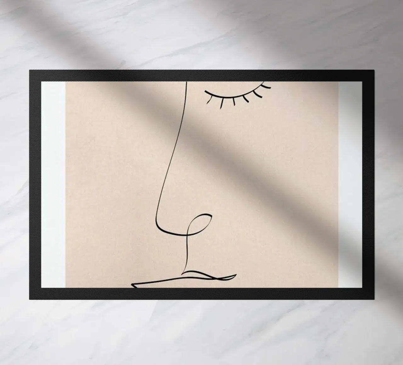 Line Portrait doormat by Pure