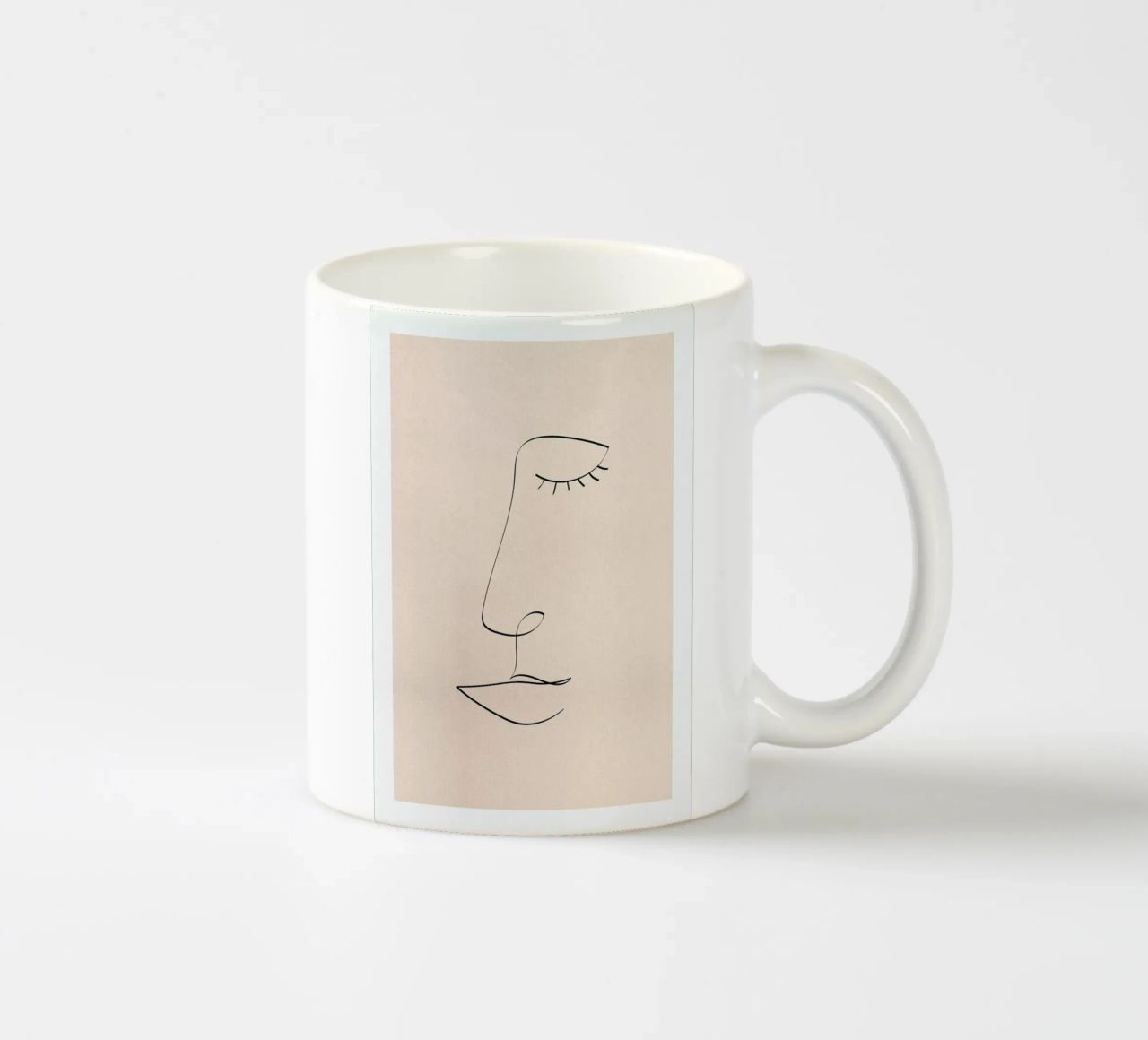 Line Portrait tazza in ceramica da Pure