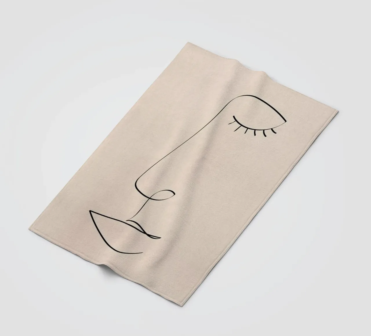 Line Portrait coperta in pile da Pure