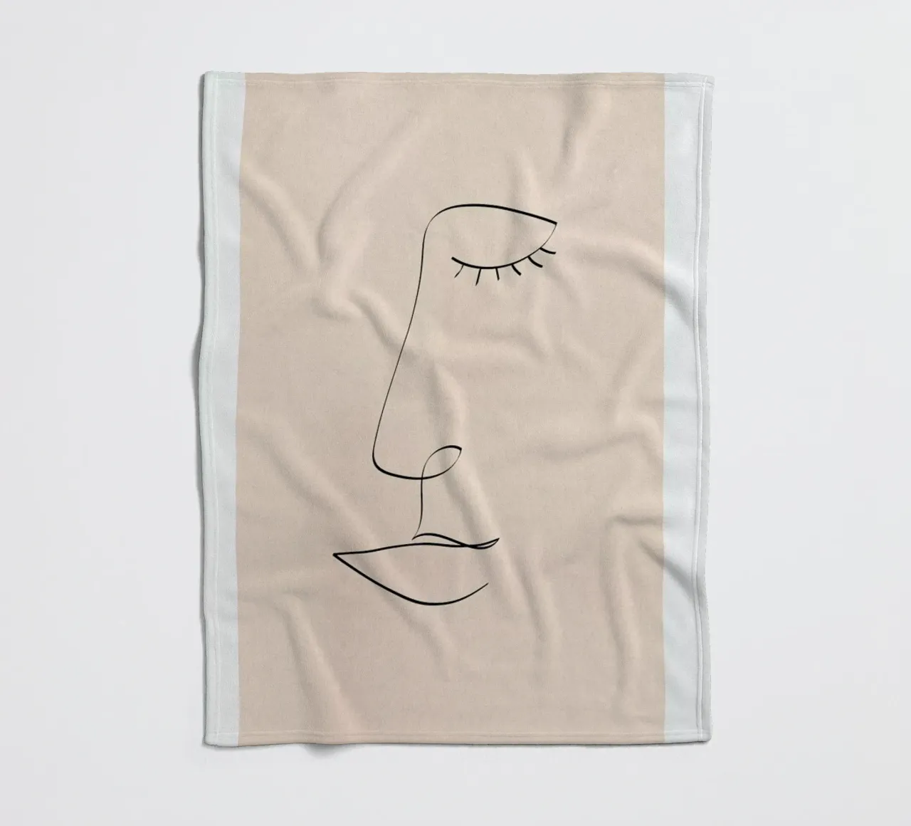 Line Portrait coperta in pile da Pure