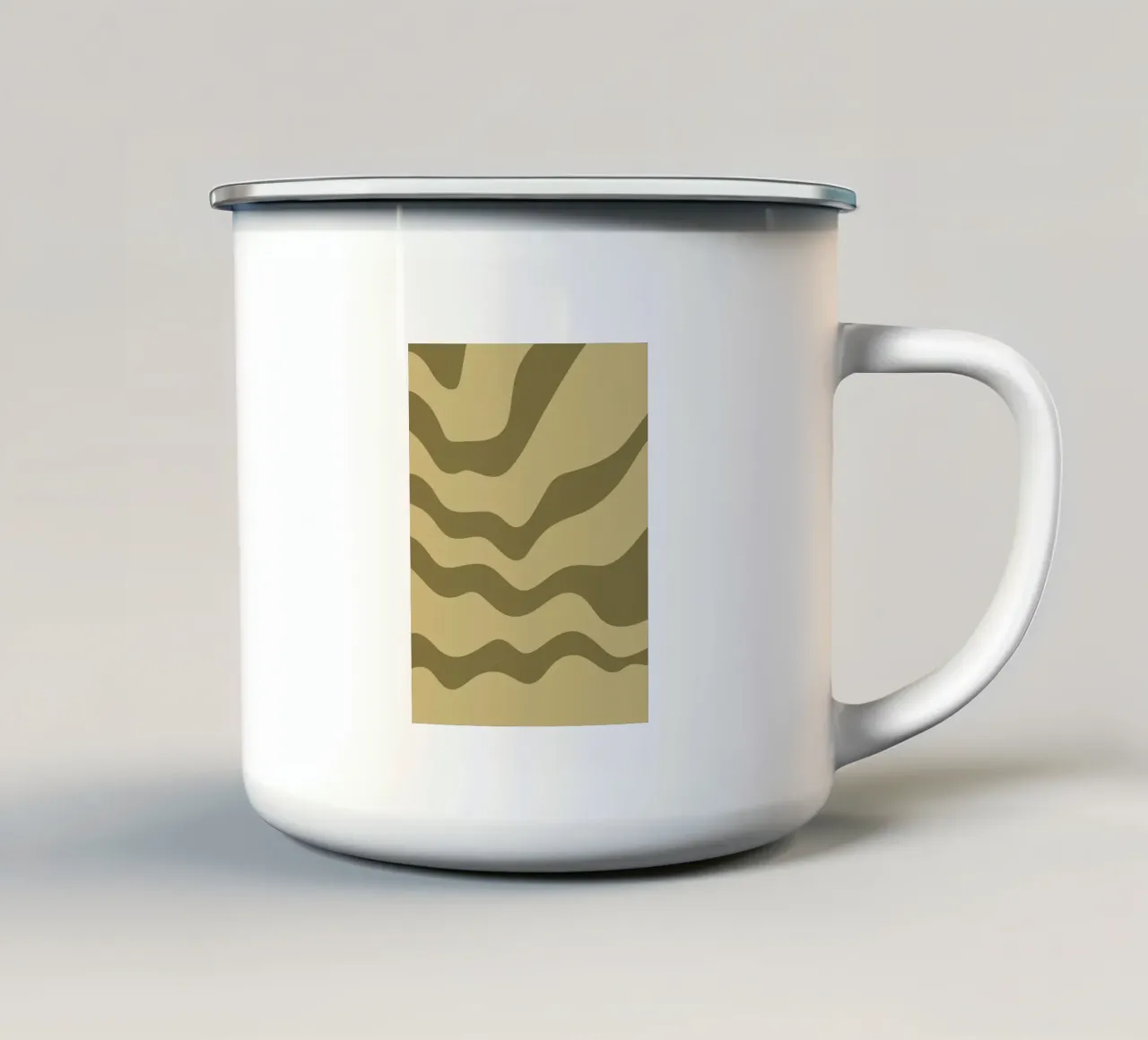 Linee d'onda minimaliste tazza in smalto da MODERN NUANCE