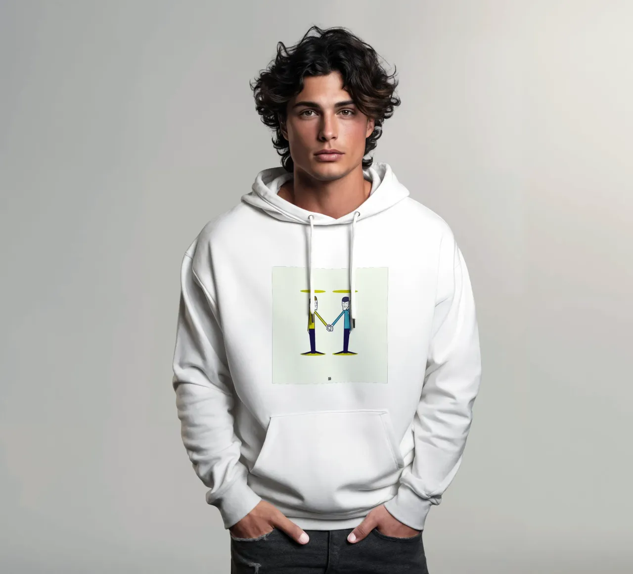 Love, final frontier felpa con cappuccio da Ale Giorgini
