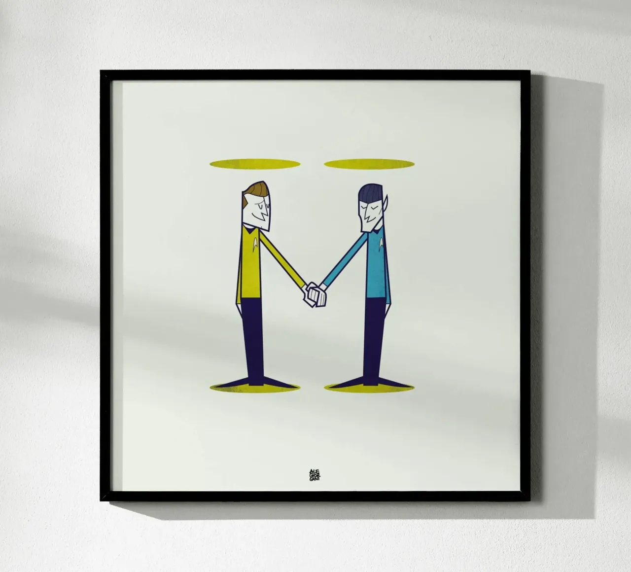 Love, final frontier poster con telaio in plastica da Ale Giorgini