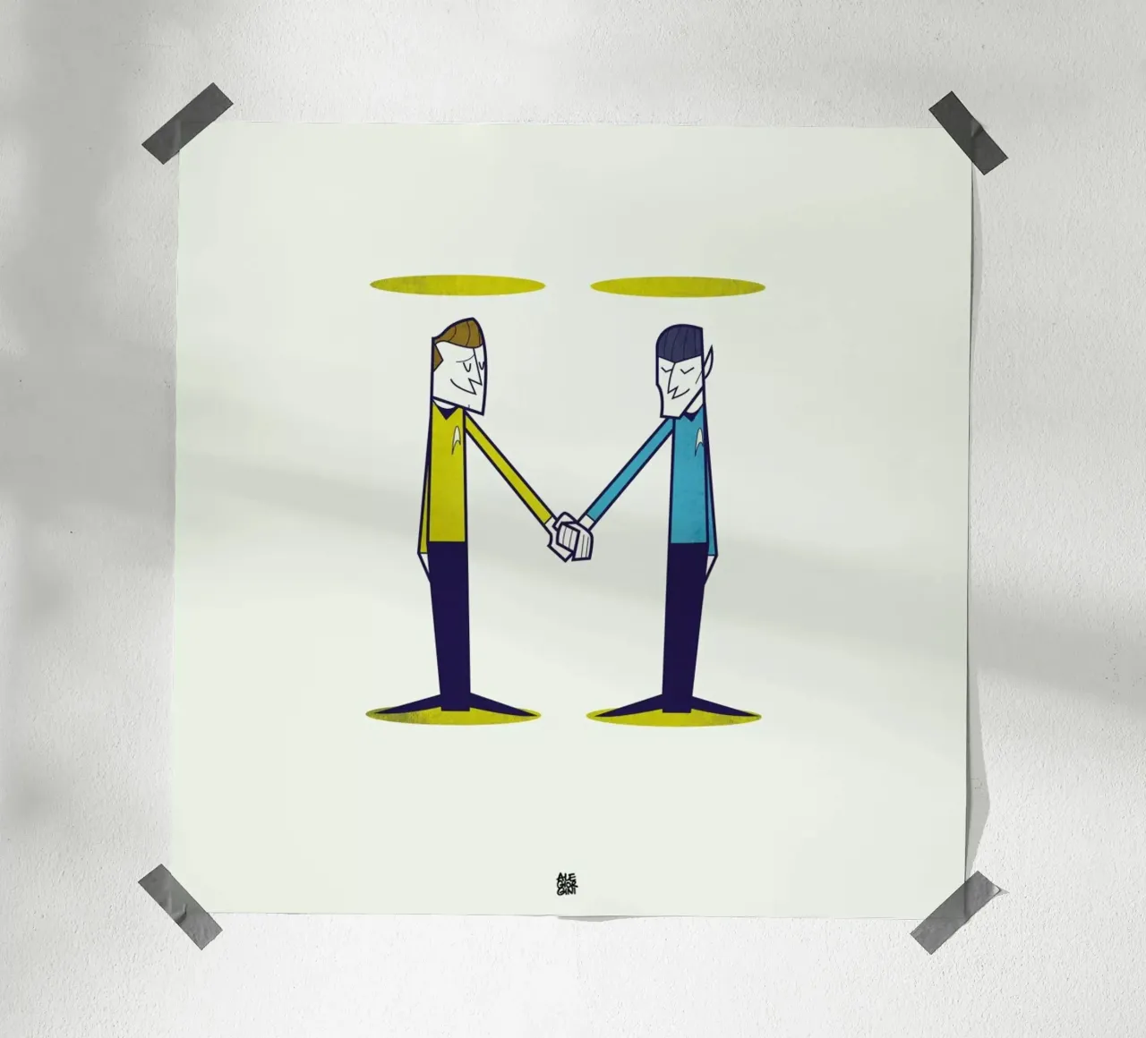 Love, final frontier poster con telaio in plastica da Ale Giorgini