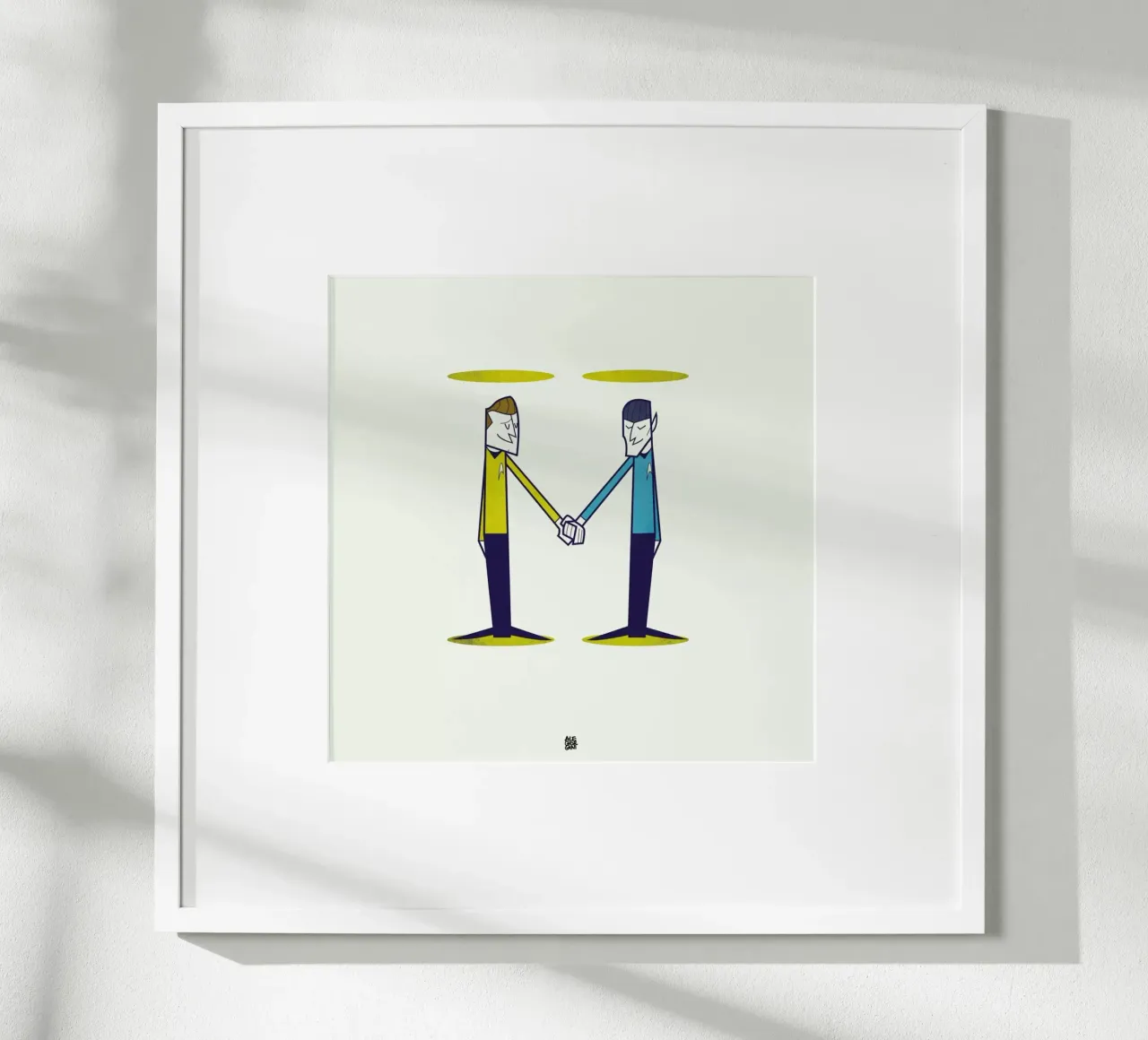 Love, final frontier poster con telaio in plastica da Ale Giorgini