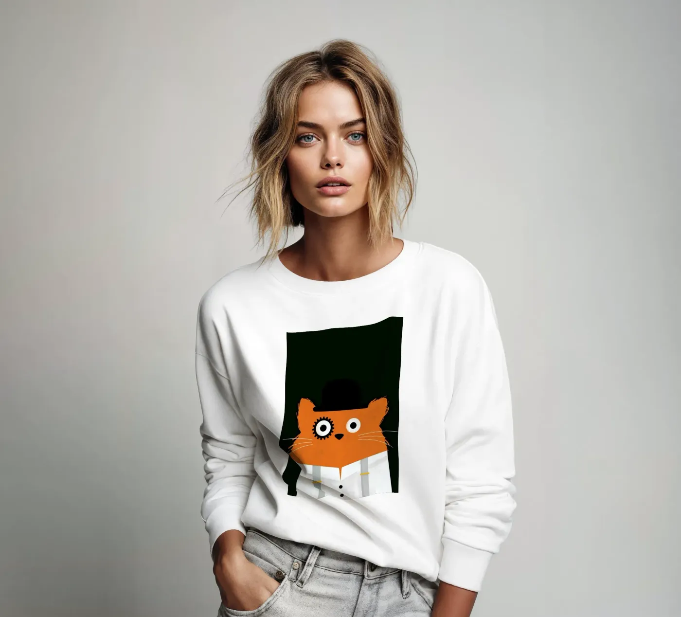 Cat - Clockwork felpa da Doozal
