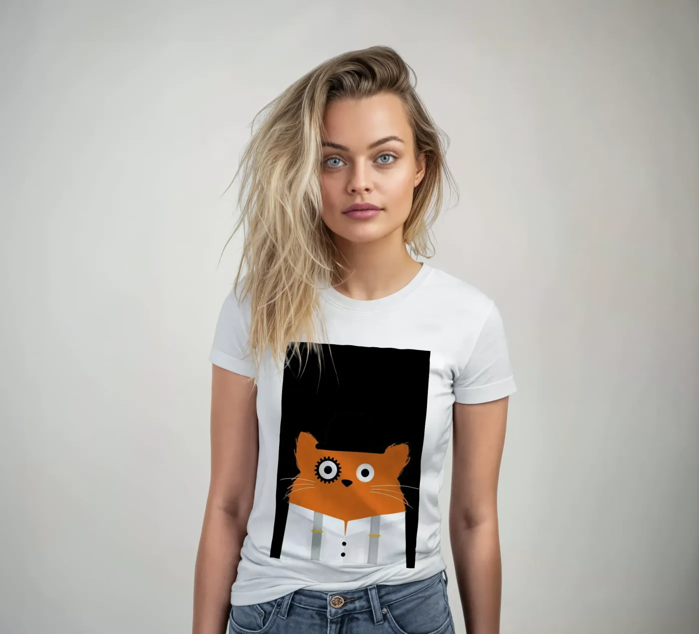 Cat - Clockwork t-shirt da donna da Doozal