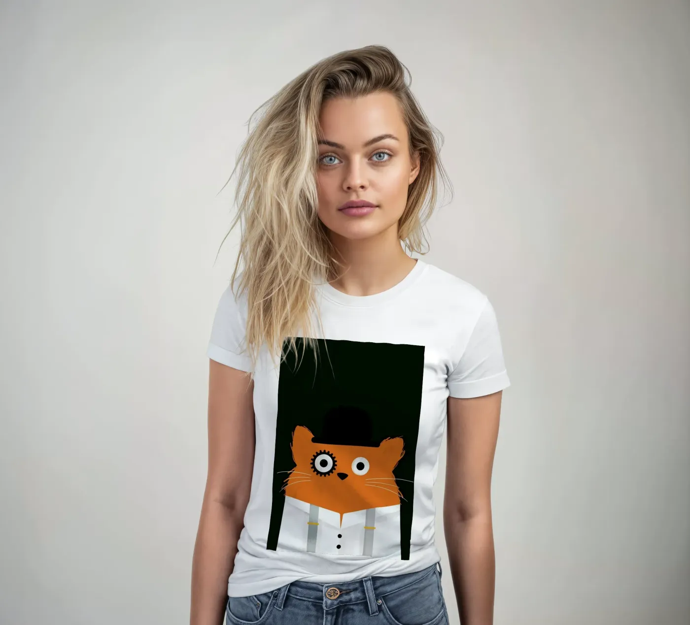 Cat - Clockwork t-shirt da donna da Doozal