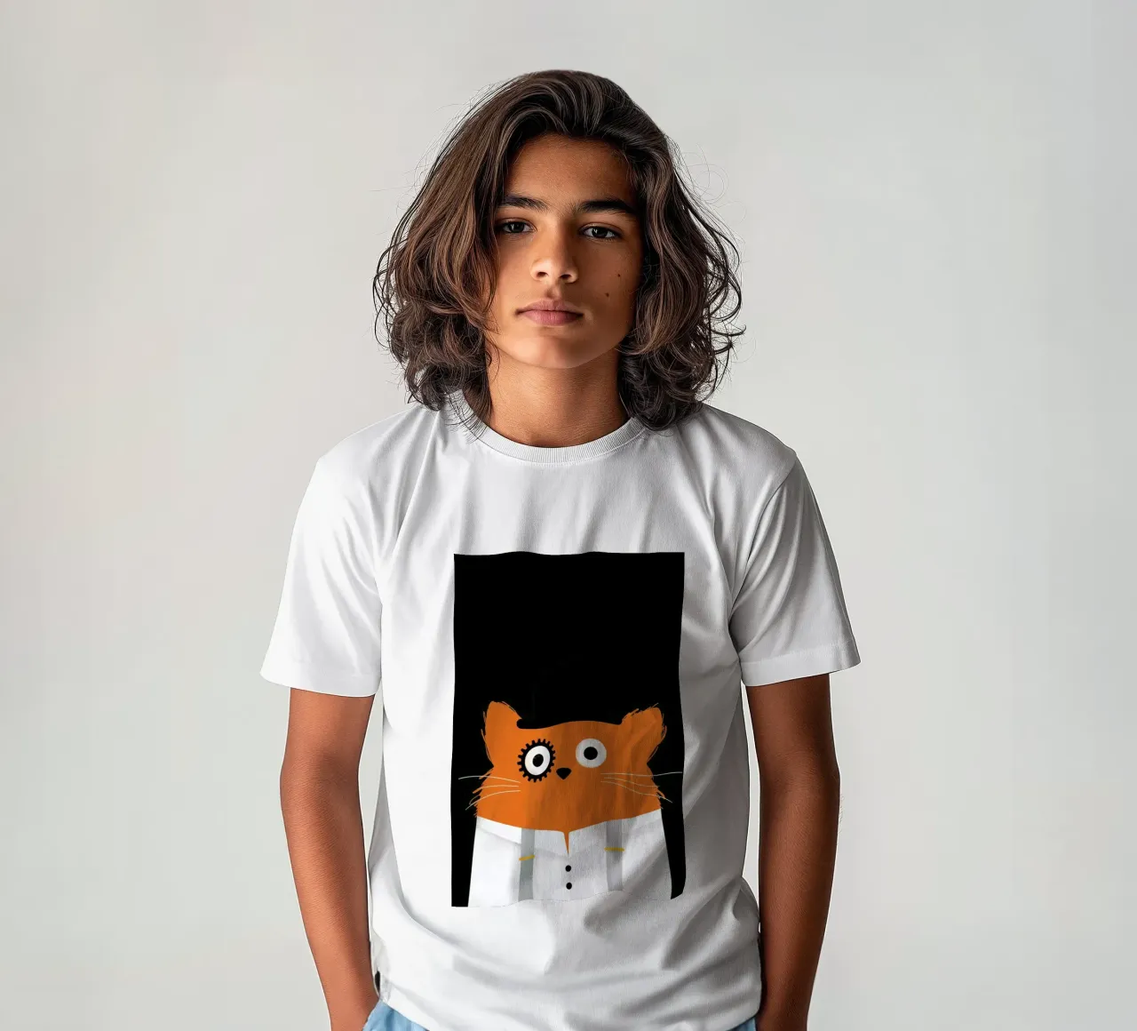 Cat - Clockwork t-shirt bambini da Doozal