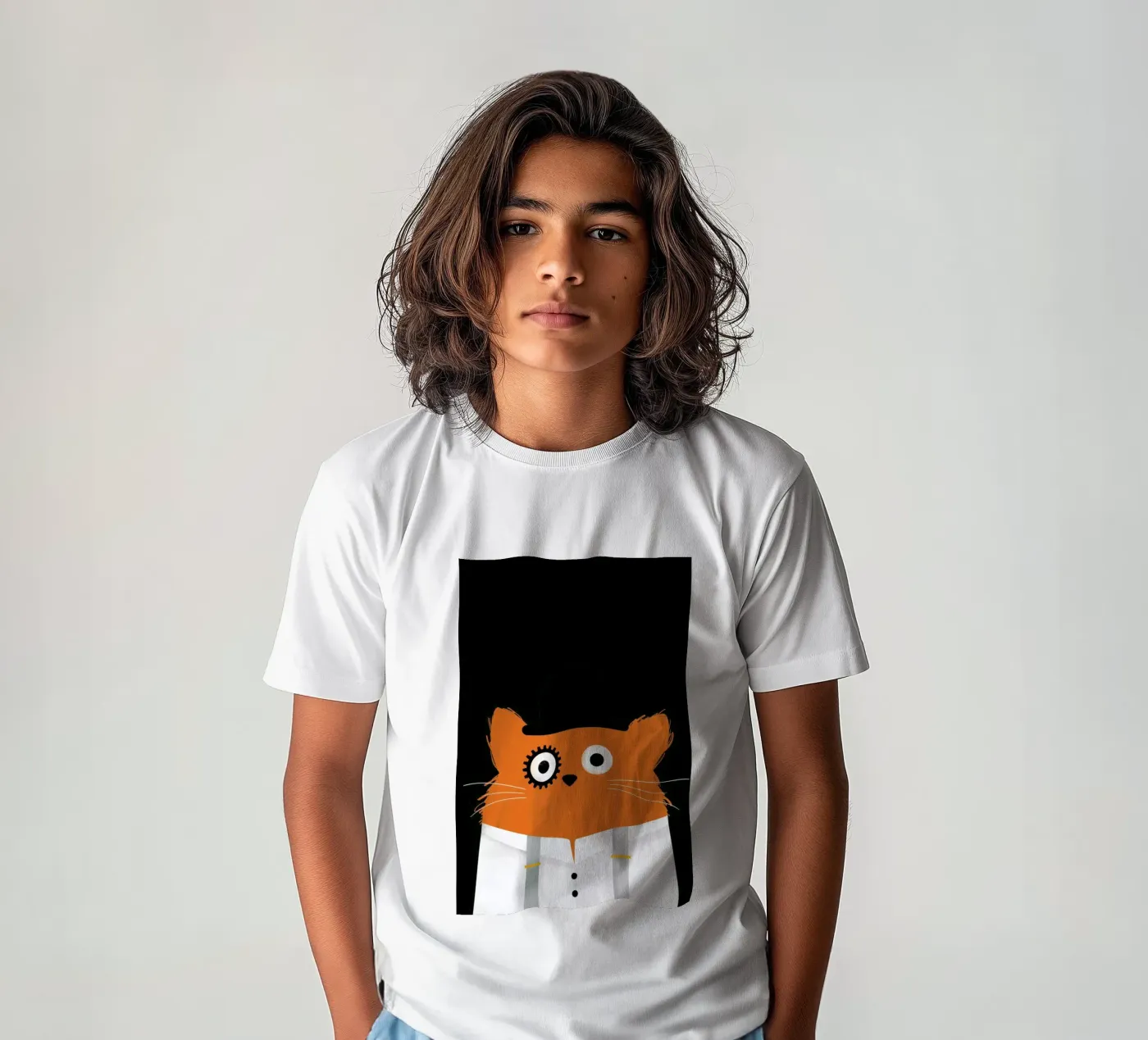 Cat - Clockwork kinder t-shirt van Doozal