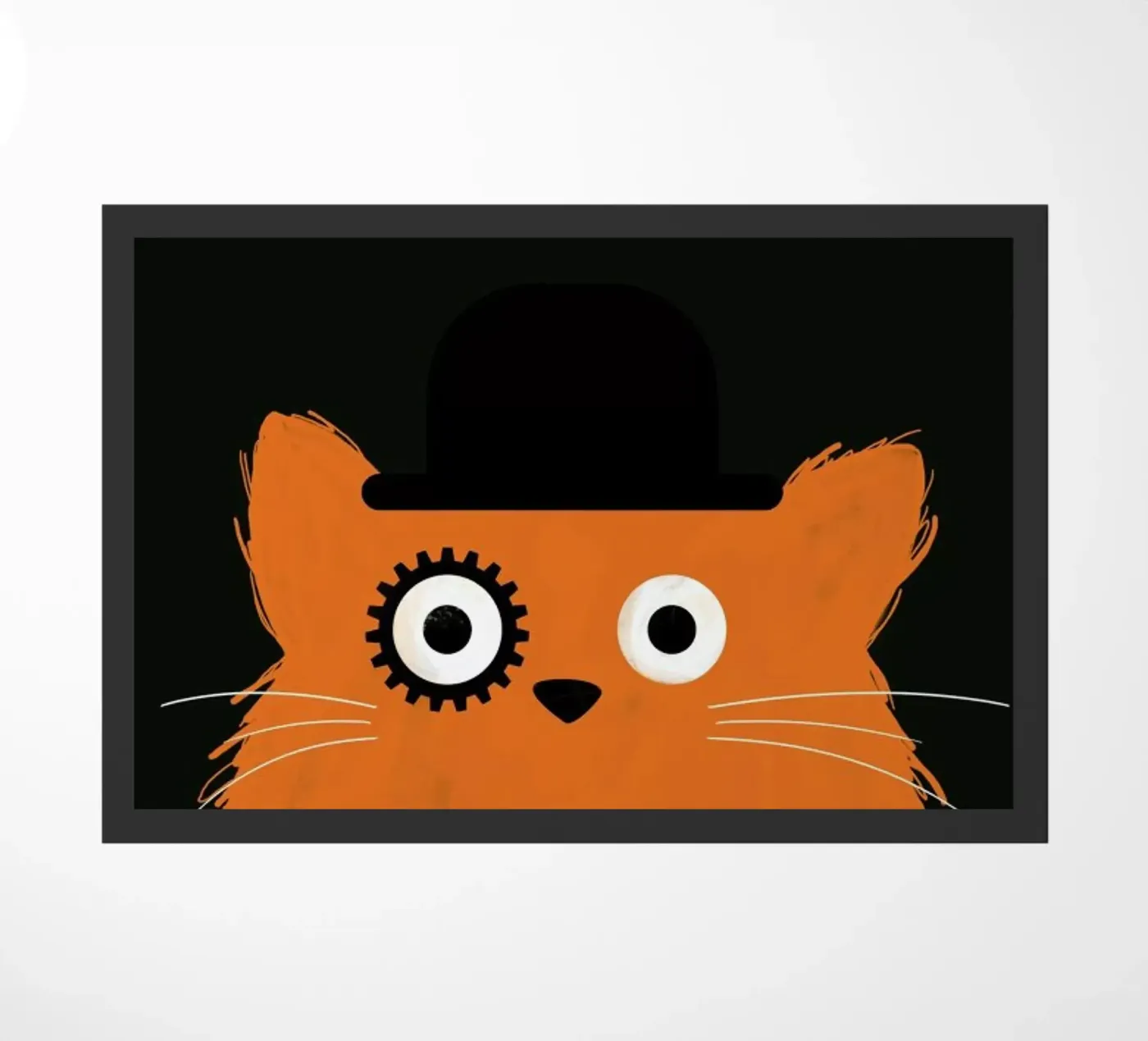 Cat - Clockwork doormat by Doozal