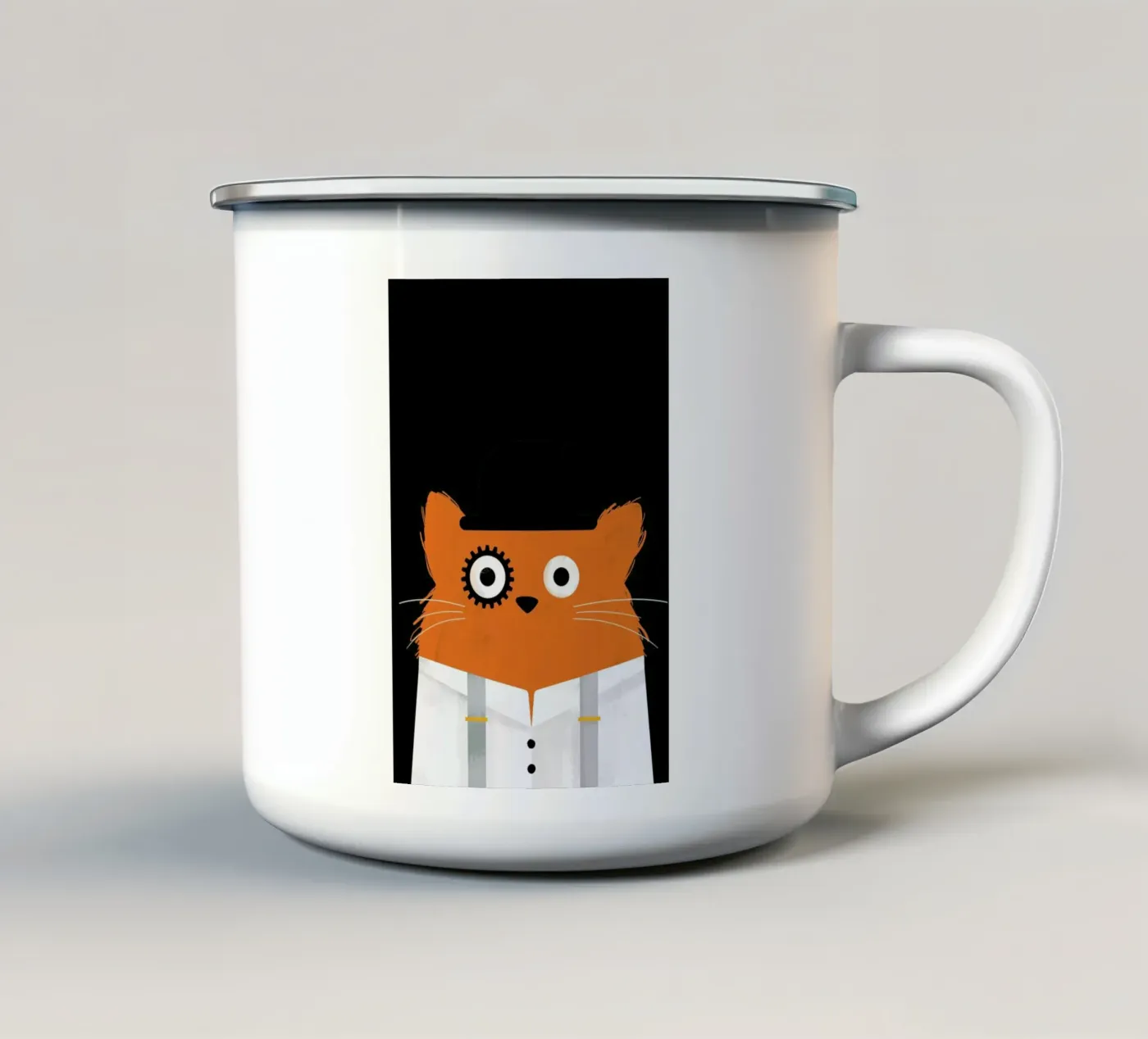Cat - Clockwork tazza in smalto da Doozal