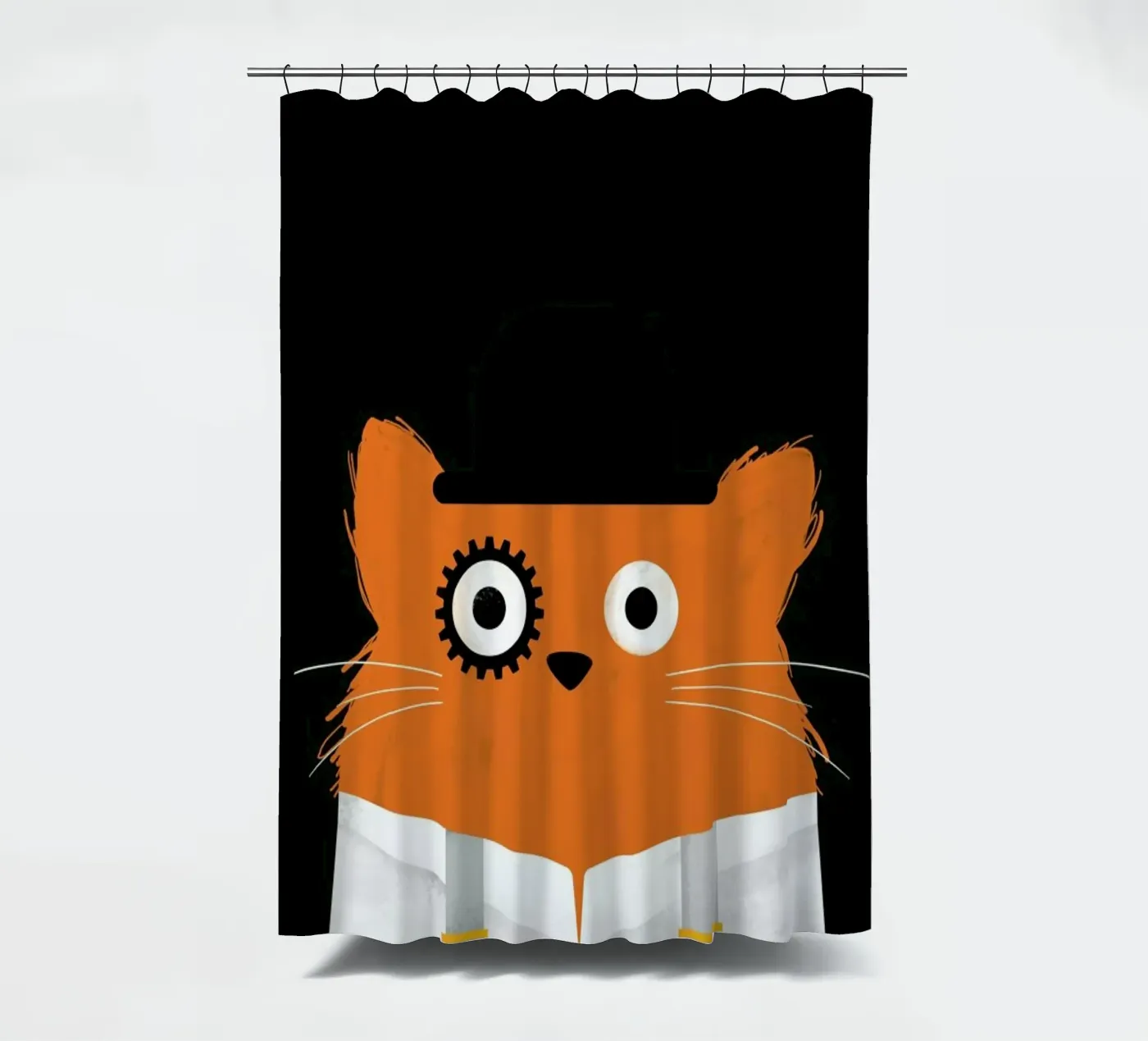 Cat - Clockwork douchegordijn van Doozal