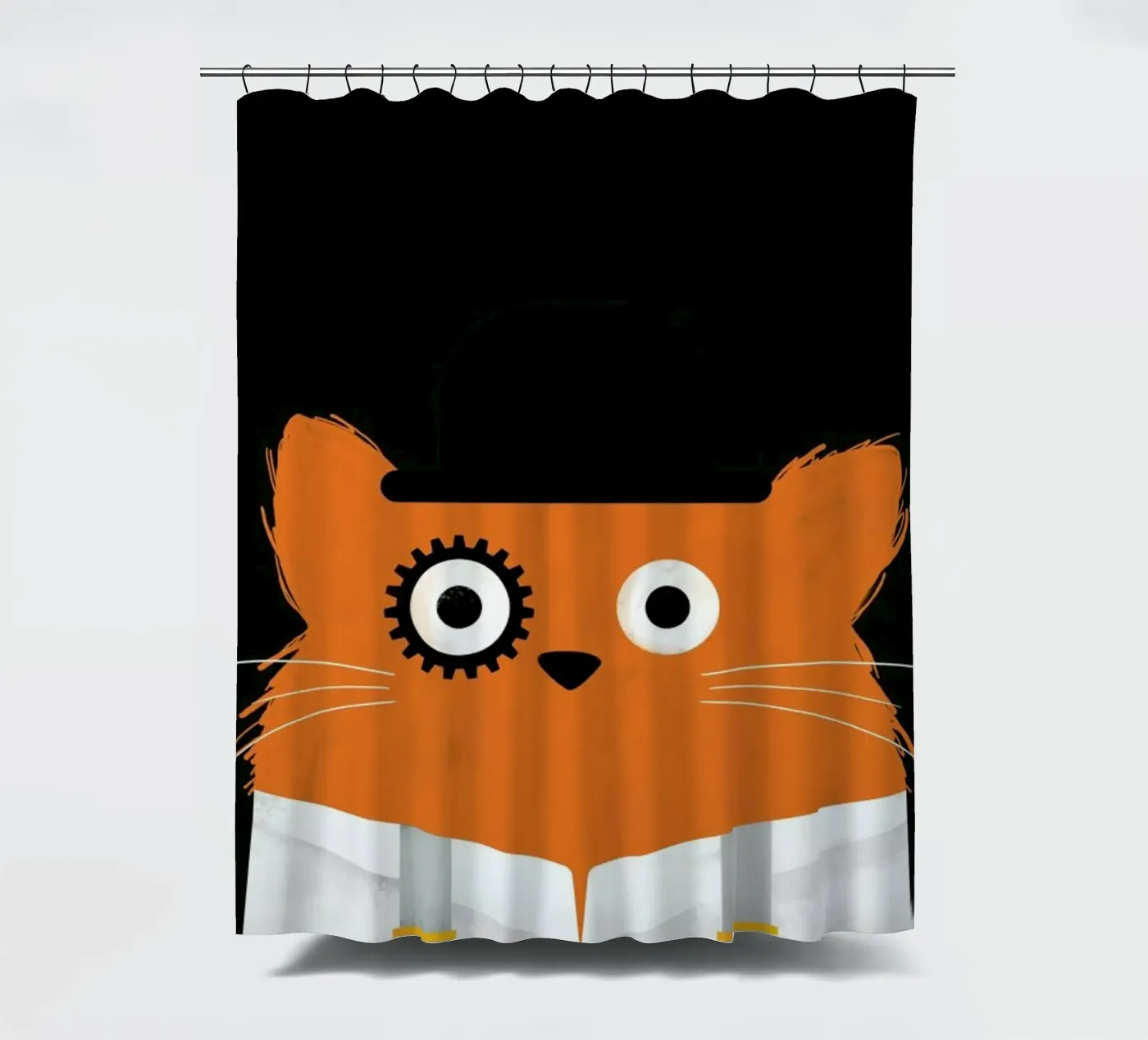 Cat - Clockwork douchegordijn van Doozal