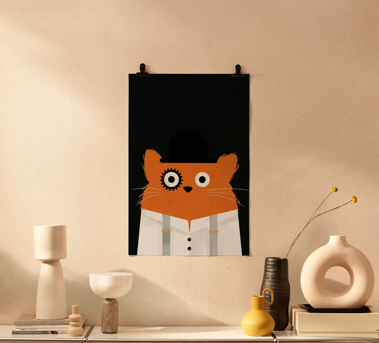 Cat - Clockwork poster by Doozal