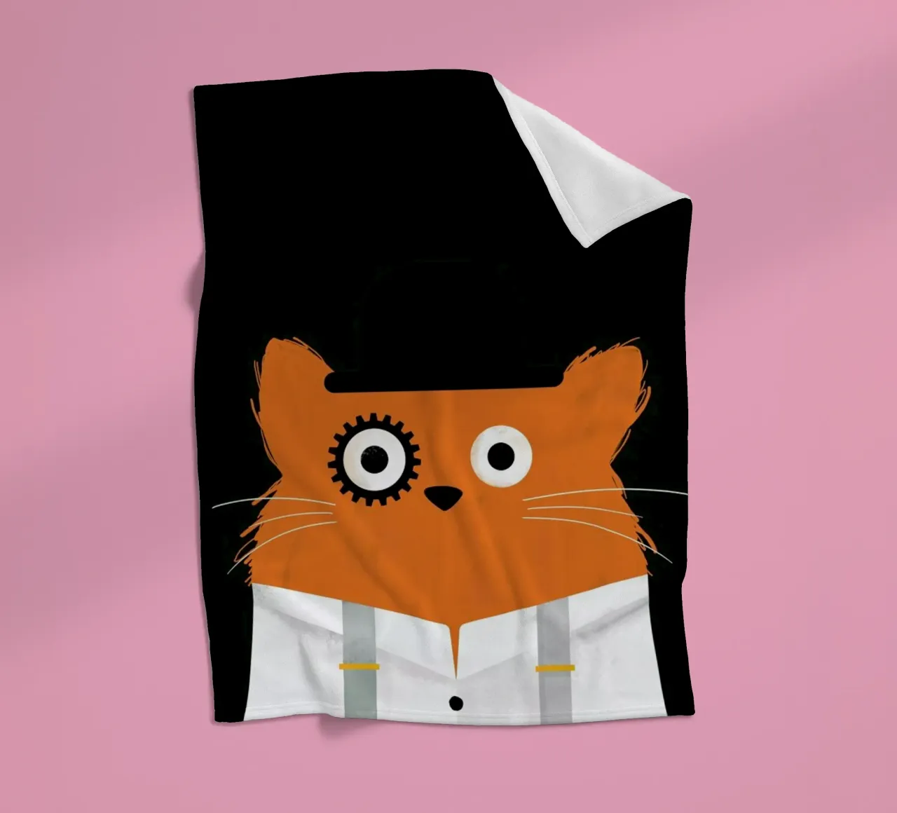 Cat - Clockwork coperta in pile da Doozal