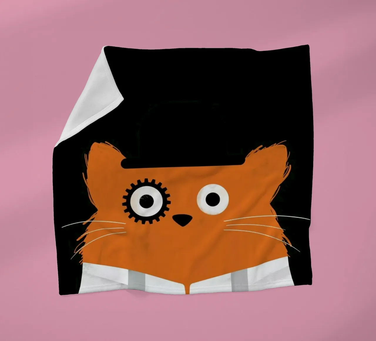 Cat - Clockwork coperta in pile da Doozal