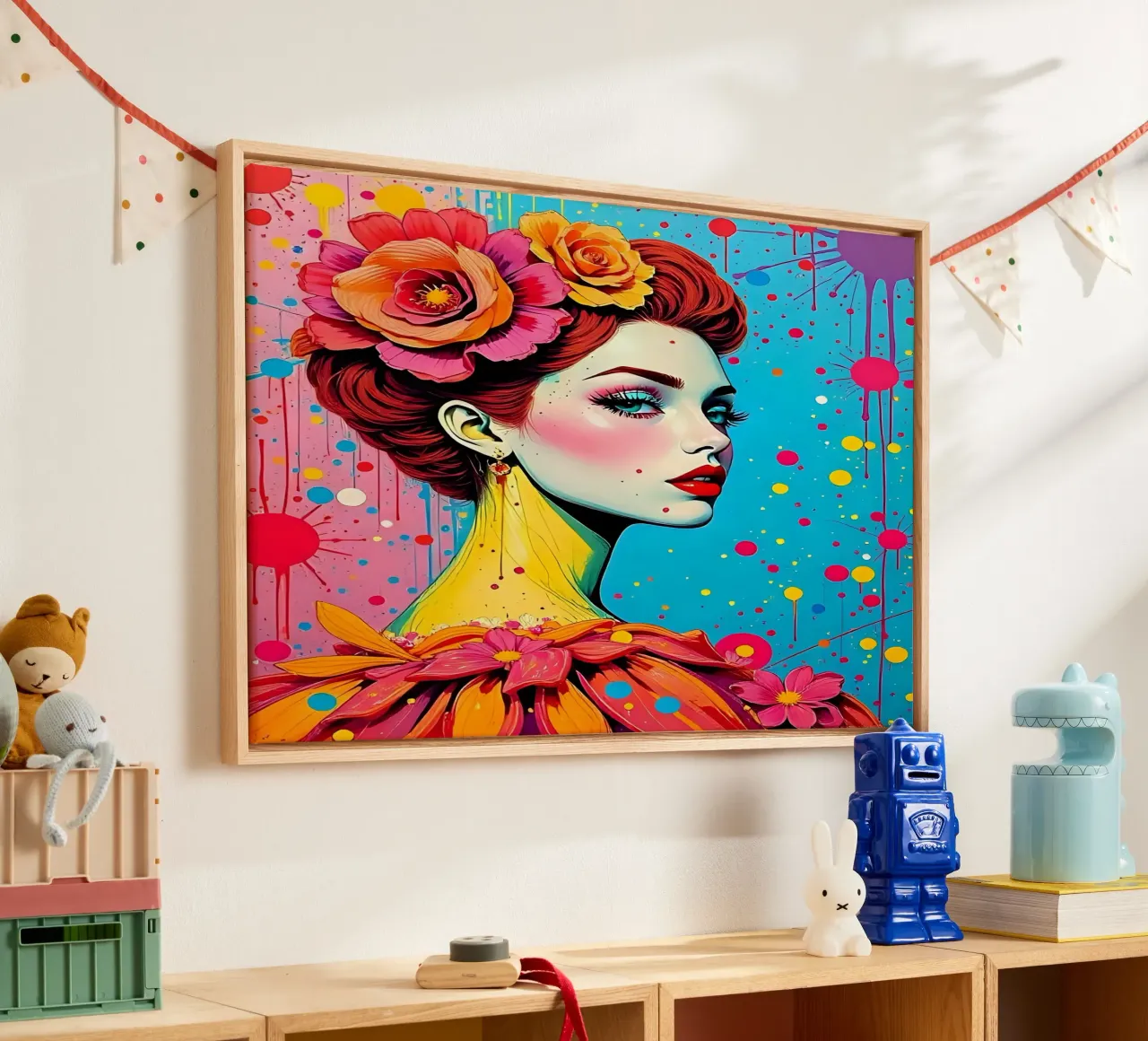 Stijl_A_21 canvas met Baklijst van AI-Portraits by LK