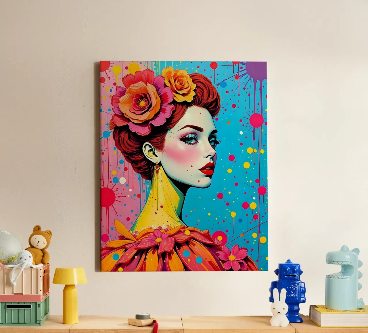 Stijl_A_21 canvas met Baklijst van AI-Portraits by LK