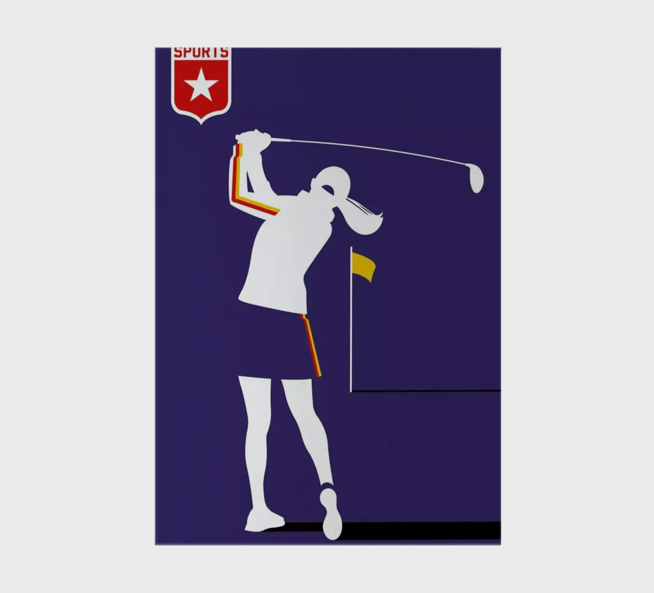 Golfer 2 notebook by Bo Lundberg