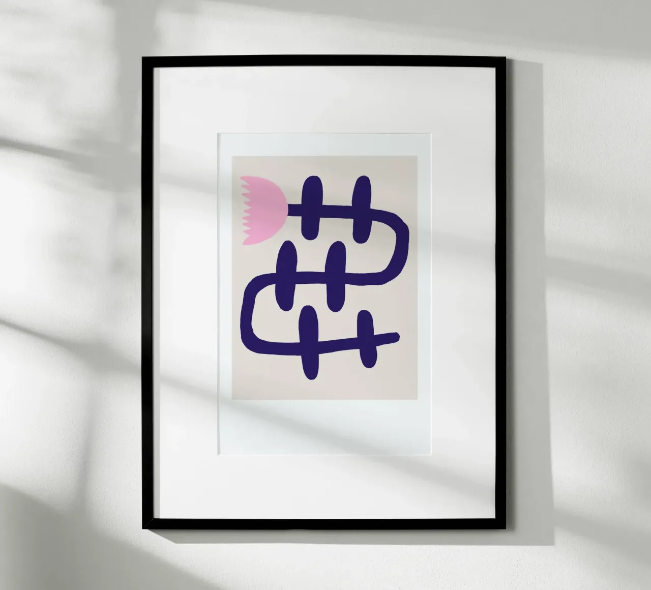 Flowery No. 8 poster con telaio in legno da typealive