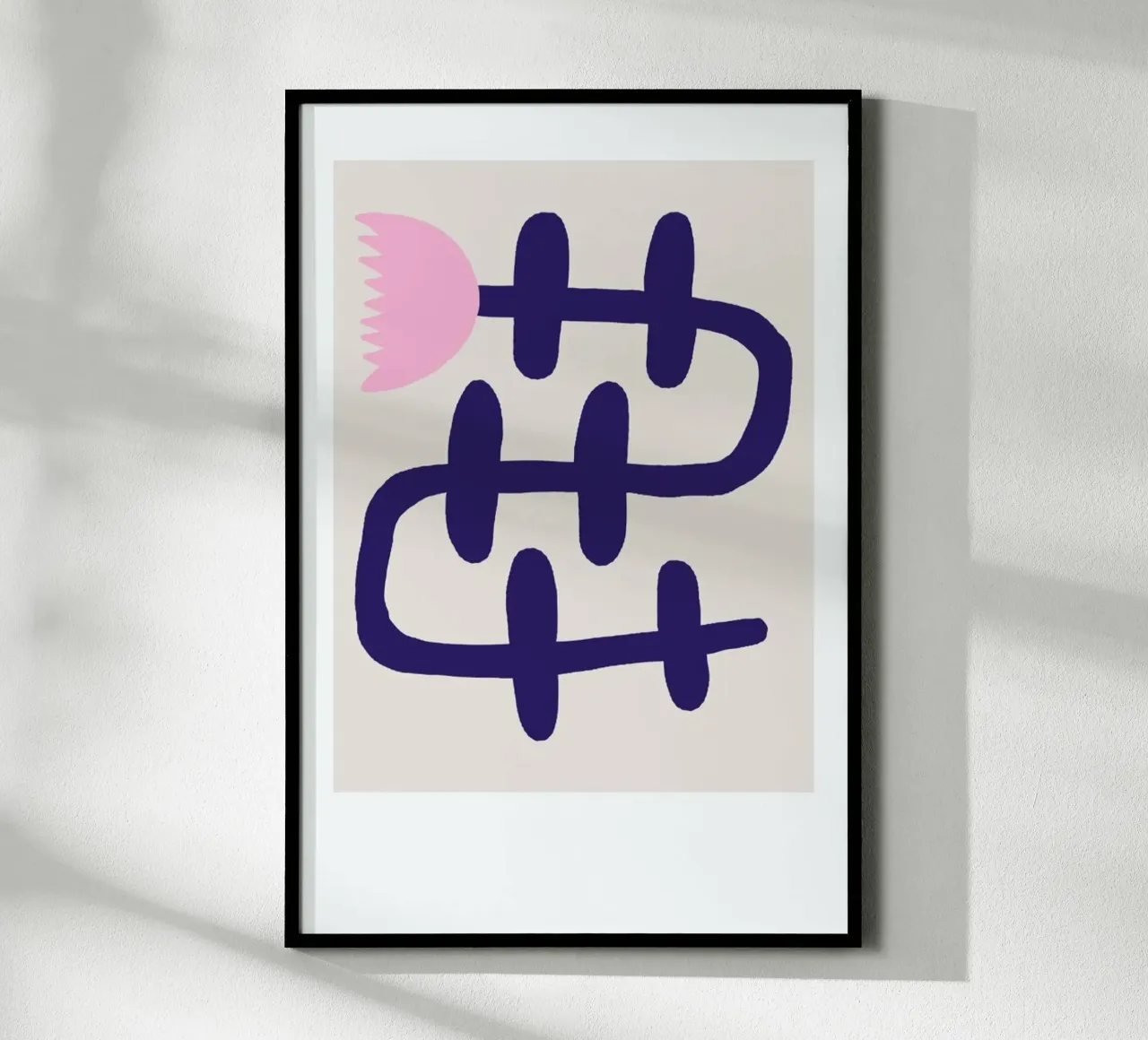 Flowery No. 8 poster con telaio in legno da typealive